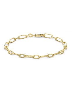 Mori gold filt&eacute; 4,4 mm brede closed forever, ronde buis met gedraaide schakel in 19 m
