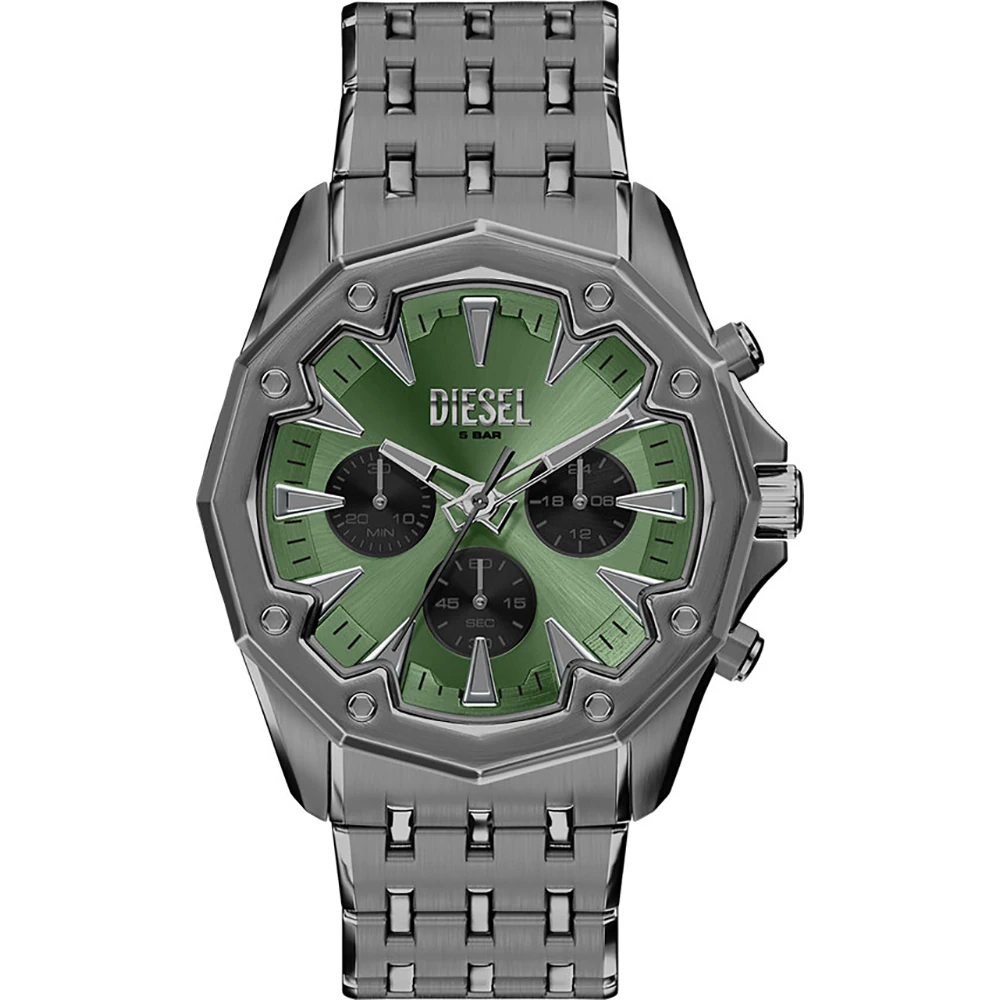 Dit Diesel horloge heeft een kast gemaakt van Roestvrijstaal met een diameter van 46 mm en is voorzien van een Roestvrijstaal band. In de kast bevindt zich een Seiko Instruments Inc. kwaliteitsuurwerk en is afgewerkt met Mineraalglas.

Het horloge is 5ATM. Dit betekent dat het horloge geschikt is om mee te douchen. Verder wordt het horloge geleverd met 2 jaar garantie.