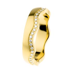 Der Ring Edelstahl vergoldet Zirkonia (Modellnummer RER579.56) kombiniert Eleganz und Alltagstauglichkeit. Aus hochwertigem Edelstahl gefertigt und mit funkelnden Zirkonia-Steinen verziert, ist er perfekt f&uuml;r den t&auml;glichen Gebrauch. Tragen Sie ihn einzeln f&uuml;r einen dezenten Look oder kombinieren Sie ihn mit anderen Ringen f&uuml;r mehr Ausdruckskraft. Ideal f&uuml;r jede Gelegenheit und jeden Stil.