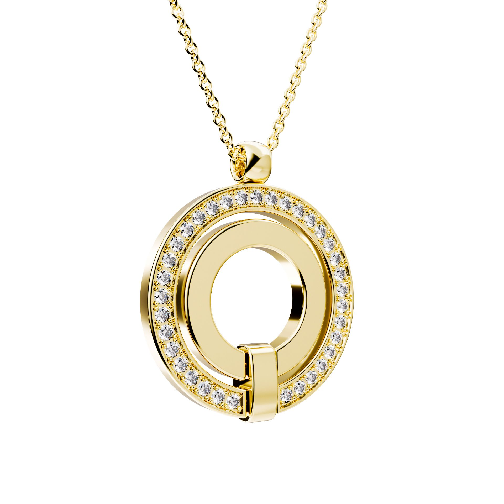 Dieses exquisite Anh&auml;nger Gold 750 Modell CA11DU ist ein Prachtst&uuml;ck aus 18 Karat Gold und wiegt 10,6 Gramm. Er ist mit 57 brillanten Diamanten besetzt (G, VS1, 0,91 ct). Perfekt f&uuml;r besondere Anl&auml;sse, kann dieser elegante Anh&auml;nger an einer feinen Goldkette getragen werden, um jedem Outfit einen Hauch von Luxus zu verleihen.