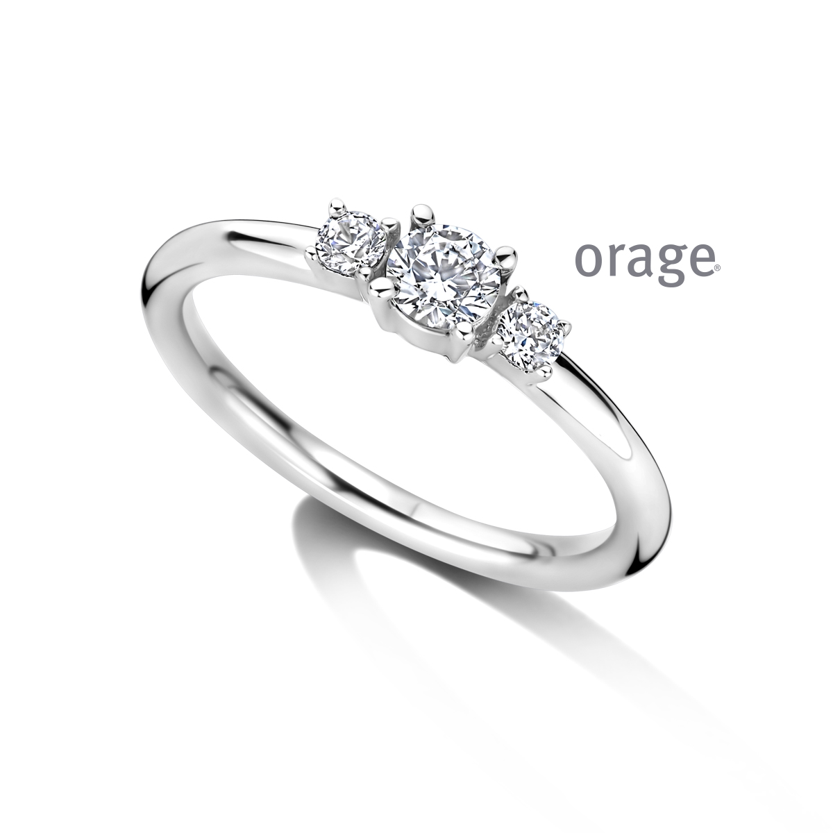 Orage zilveren ring met zirkonia steentjes