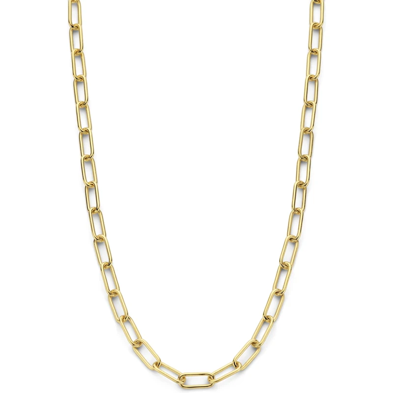 Fjory goud met zilver kern, collier CFE 4.7mm 45cm