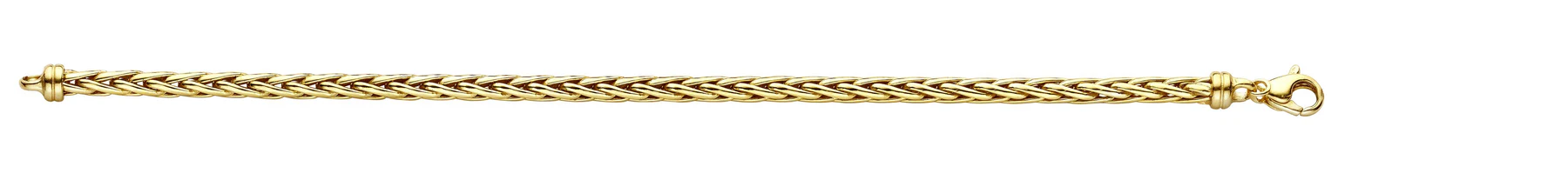 Fjory goud met zilver kern, collier spiga 2.5mm, 45cm