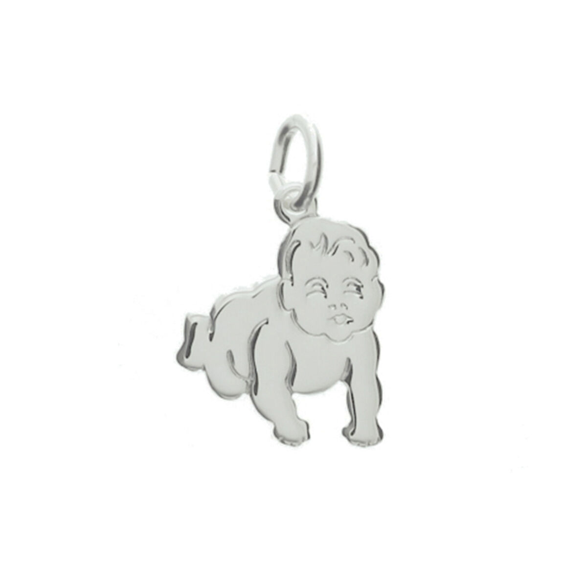 Zilveren hanger baby kruipend/liggend
Doelgroep: unisex