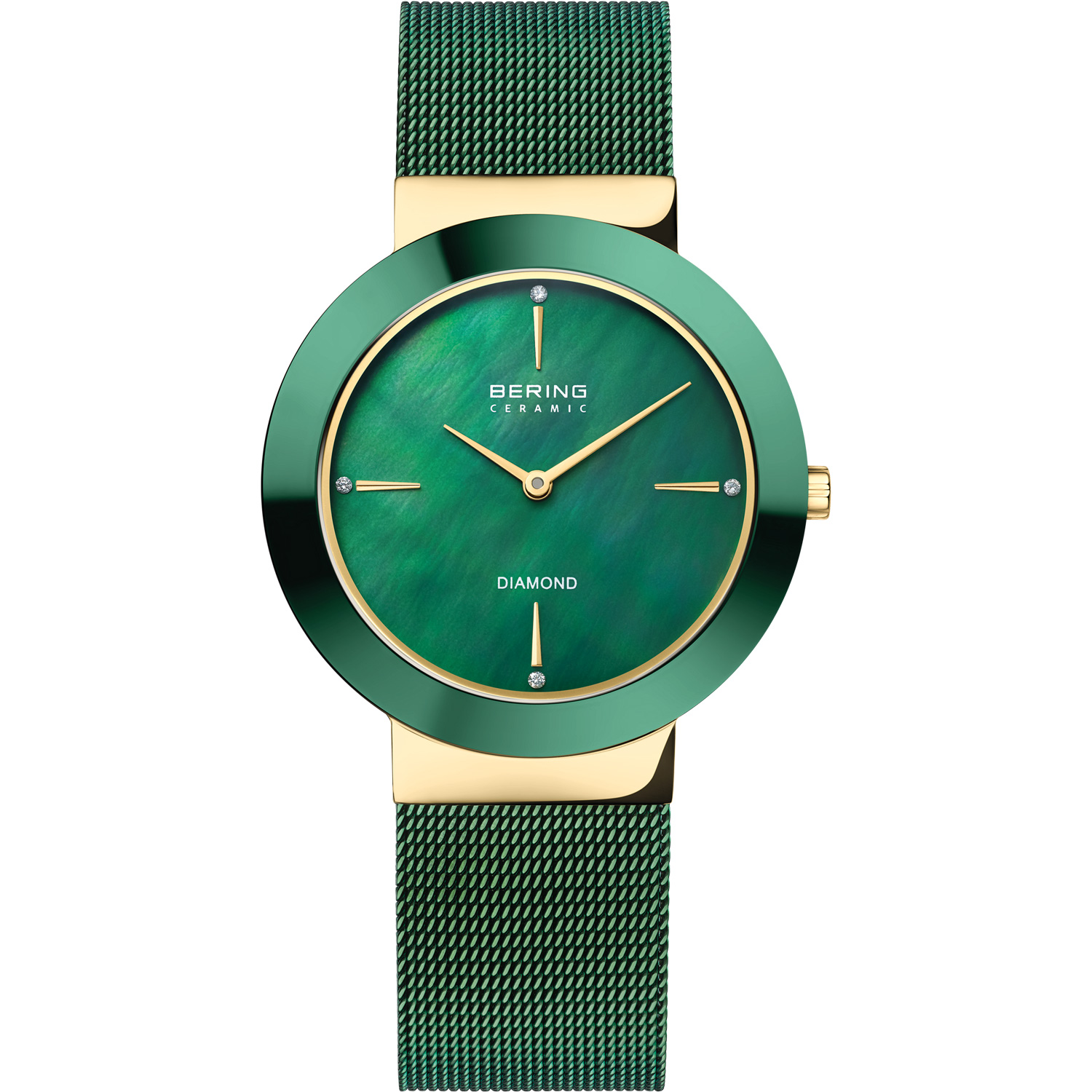 De BERING horloge  voor dames heeft een prachtige keramische afwerking en een saffierglas dat krassen voorkomt. Met een ingebouwde diamant straalt het elegantie uit. Draag deze stijlvolle horloge bij zowel formele als casual gelegenheden om je look te verfijnen. 

**Categorie**: Horloge  
**Garantie**: 3 jaar