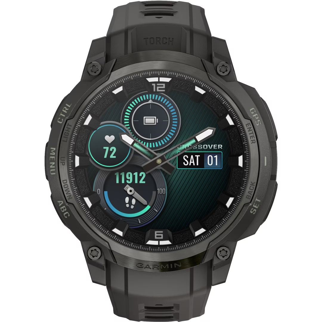 De Instinct Crossover AMOLED, modelnummer 010-03398-00, is een geavanceerd smartwatch in de kleur Charcoal Grey. Het biedt slimme functies zoals GPS, gezondheidsmonitoring en smartphoneconnectiviteit. Draag hem comfortabel om de pols tijdens dagelijkse activiteiten of tijdens het sporten voor maximale functionaliteit en stijl. Een ideaal accessoire voor technologie- en fitnessliefhebbers.