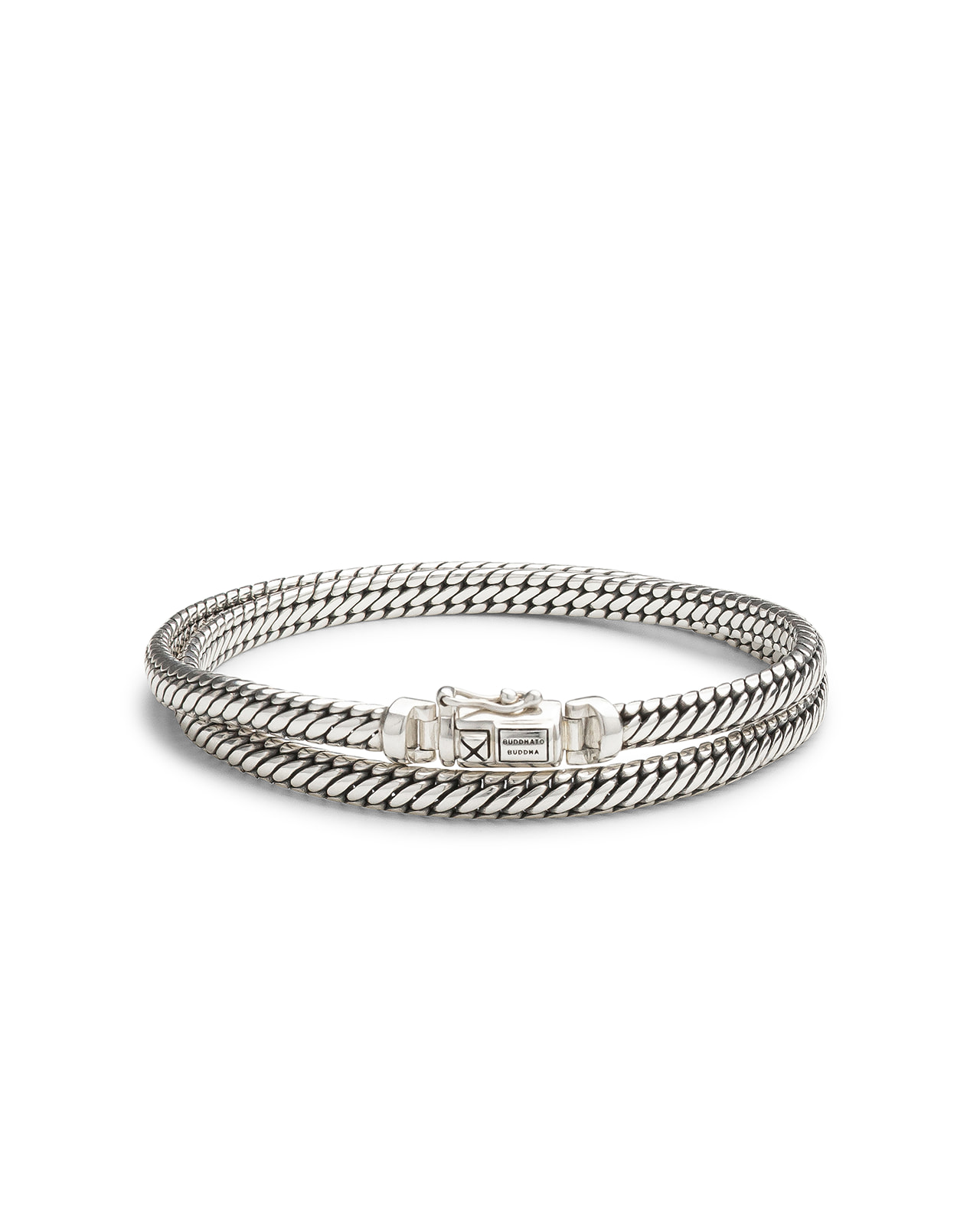 Buddha to Buddha - Zilveren armband Ben Mini Double, E 044 19cm - 001K010440105