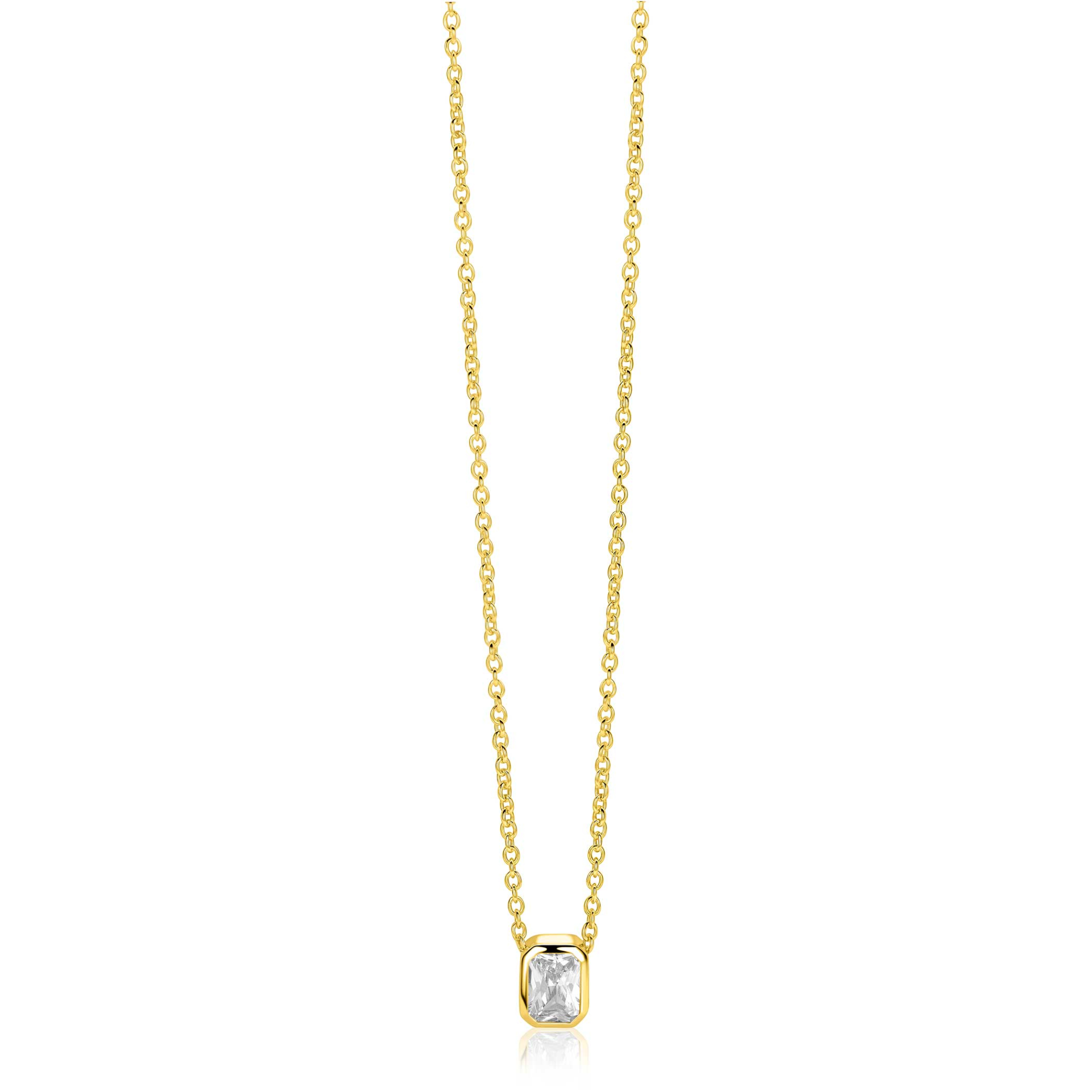 Het ZINZI zlv. collier met modelnummer ZIC2899 is een verfijnd stuk sieraden dat een rechthoekige hanger met schitterende zirconia-steentjes bevat. Deze stijlvolle ketting valt onder de categorie JEWEL. Draag het als een elegant statement stuk bij zowel dagelijkse als formele outfits voor een stralende look die altijd in de mode blijft.