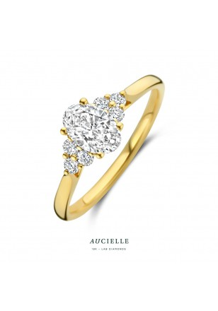 Aucielle gouden ring 18k met LG Diamand 89pt