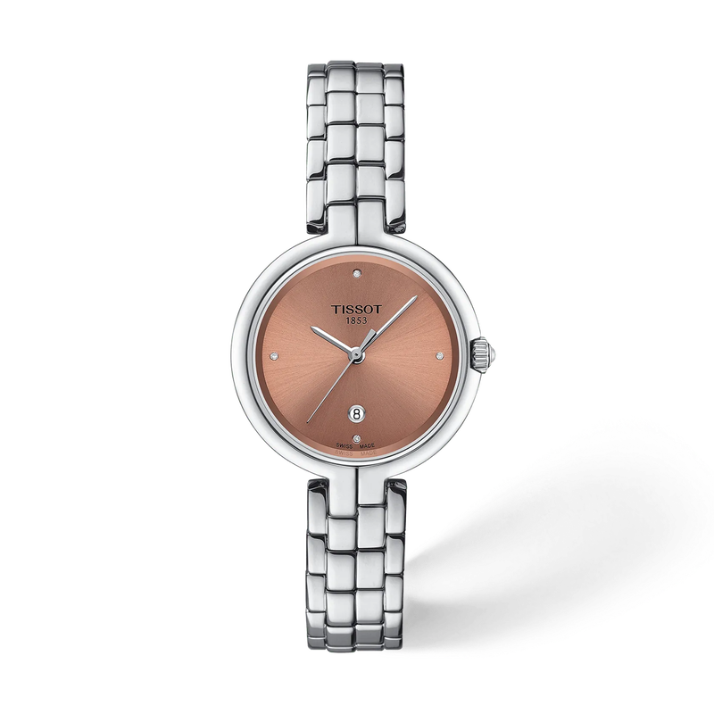 De Tissot Flamingo T0942101133600 biedt een elegant ontwerp met een zilverkleurige, roestvrijstalen kast en band. Voorzien van Zwitserse quartz uurwerk, saffierglas en echte diamanten op de wijzerplaat. Waterdicht tot 5 bar. Ideaal voor zowel dagelijks als formeel gebruik. Draag bij elke gelegenheid voor een verfijnde uitstraling.