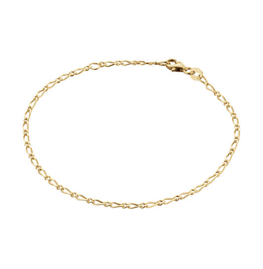 De Schakelarmband 585+ met modelnummer 204219018 is een elegante gouden fantasie-armband. Gemaakt van 14-karaats goud, biedt het een verfijnde uitstraling en past het perfect bij zowel formele als casual outfits. Draag deze armband solo voor een eenvoudige look of combineer met andere armbanden voor een stijlvolle gelaagdheid. Een tijdloos sieraad voor elke gelegenheid.