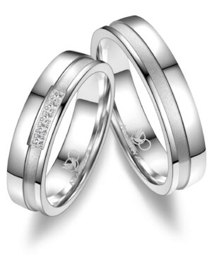 heren ring zilver mat en blinkend