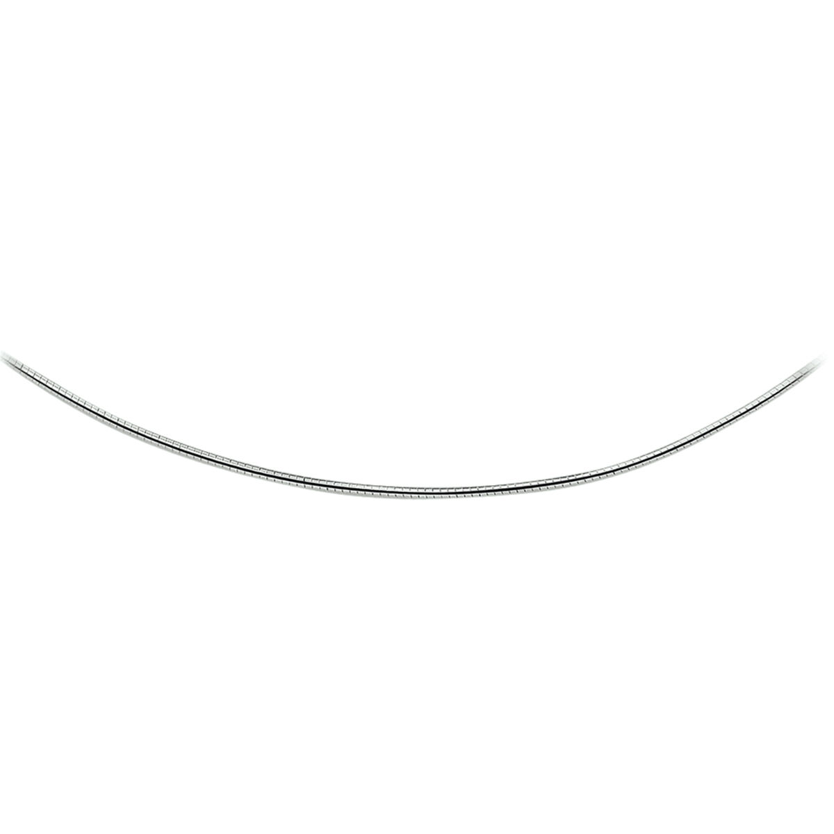 Zilveren omega collier 1.5mm. dik, lengte 45cm