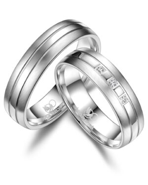Heren zilveren ring koppelring