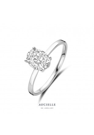Ring in wit goud 18 k met zirconia