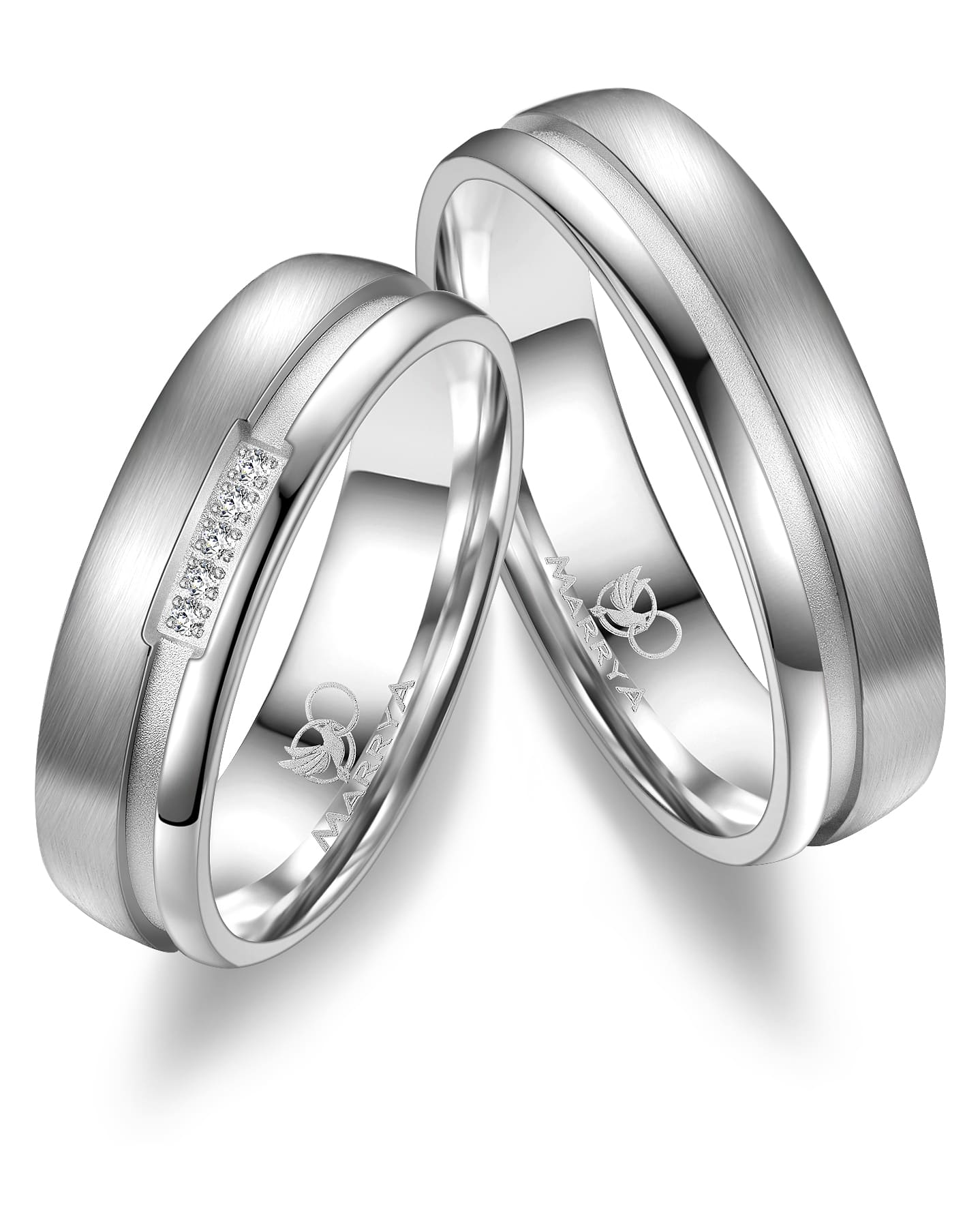 zilveren ring dames koppelring zirconium