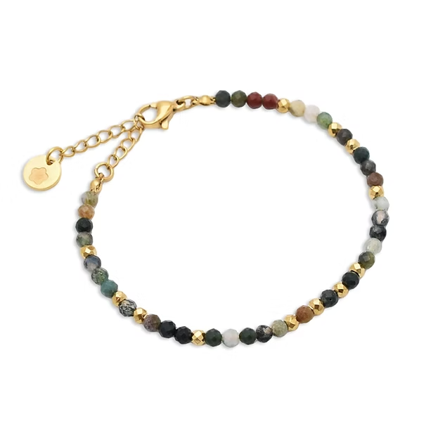 Das Blumenkind Armband, Modellnummer BGB43GOGN, ist ein elegantes 19 cm langes Schmuckst&uuml;ck in Gr&uuml;n, mit Vergoldung veredelt. Als Kategorie "Schmuck" und Typ "Armband" klassifiziert, bietet es einen Hauch von Luxus und Farbe. Tragen Sie es solo f&uuml;r einen dezenten Look oder kombinieren Sie es mit anderen Armb&auml;ndern f&uuml;r ein modisches Statement.