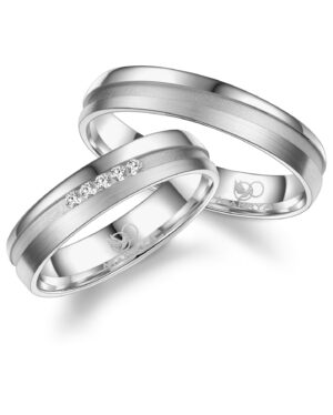 zilveren ring koppelring met zirconium