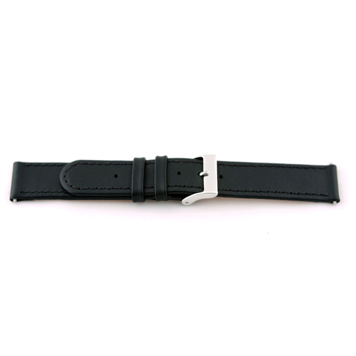 Kalfslederen horlogeband, zwart glad en gestikt. 
Kleur band: Zwart
Band dikte: 2.3mm
Band lengte: 75/115mm
Band breedte: 18x18mm
Gesp: All Stainless Steel
Bekleding binnenband: Beige leder
Gestikt: Ja, zwart
Pushpin: Inclusief
Hypoallergeen: Ja
NFC Chip: Nee
EAN: 4780256342456

Code: catd283