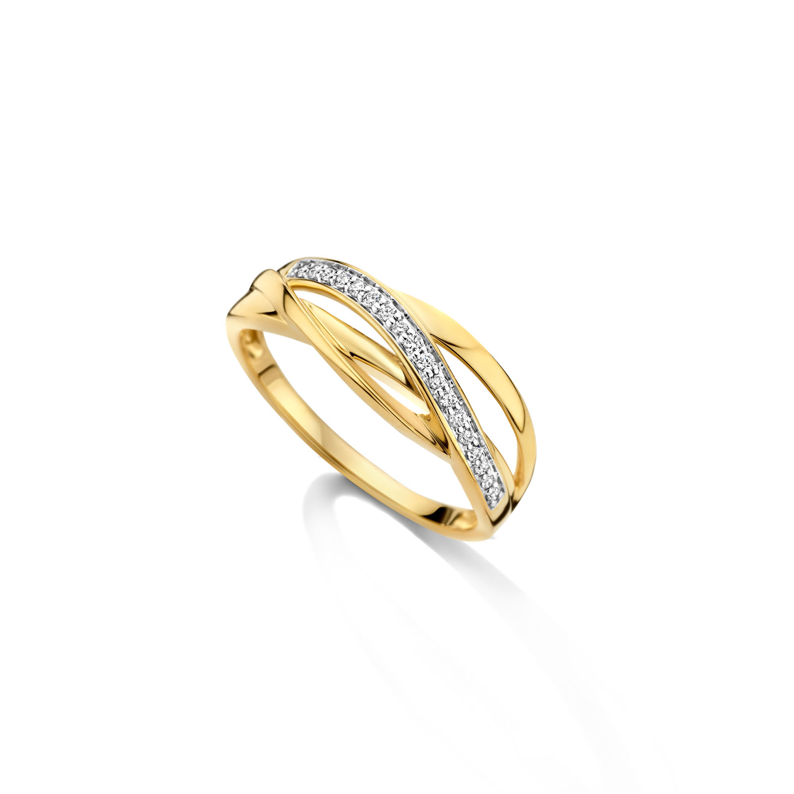 Ring goud 18kt met diamant 