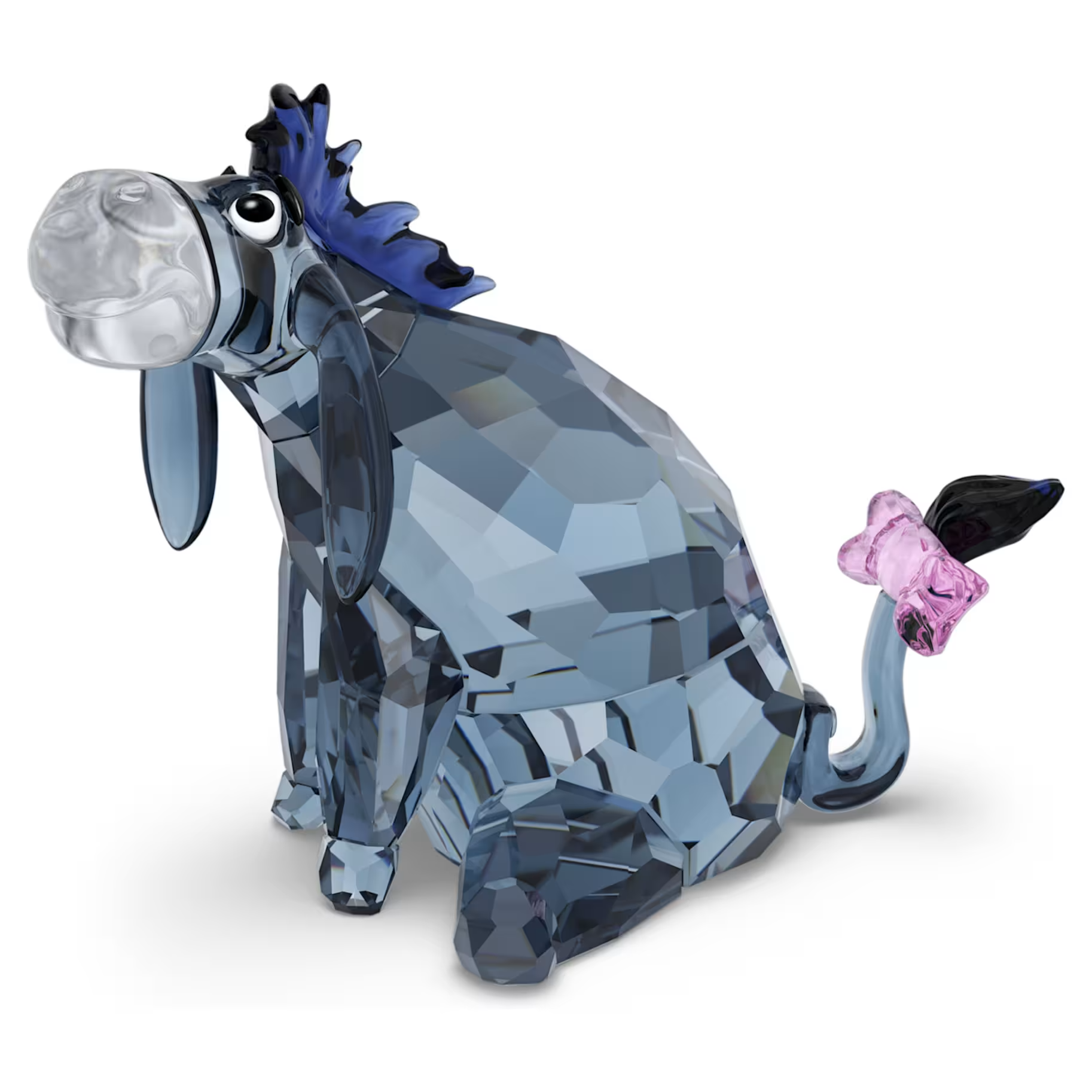 Om 100 jaar Disney&rsquo;s Winnie de Poeh te vieren, duikt Swarovski in het Honderd Bunderbos om de geliefde personages uit het verhaal opnieuw te verbeelden in kristal. Dit Iejoor-figuurtje is gemaakt met 506 facetten en gebruikt diepe kleuren en uitgelezen details om zijn stille verdriet en bedachtzame houding te transformeren in een teder en vertederend ontwerp. Het wordt geleverd in een speciale Winnie de Poeh-hoes en is een wonderschoon decoratiestuk voor in huis, of een cadeau om vriendschap, vriendelijkheid en verbeelding te vieren. Decoratief voorwerp. Geen speelgoed. Niet geschikt voor kinderen jonger dan 15 jaar.

Artikelnr.: 5732814
Collectie:  Winnie the Pooh
Formaat: 6.9 x 6.4 x 9 cm
Auteursrecht:  &copy; Disney
Materiaal:  Kristallen
Kleur:  Grijs