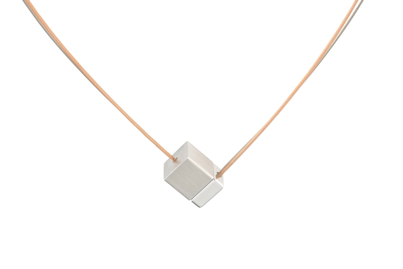 Collier aluminium matte rose