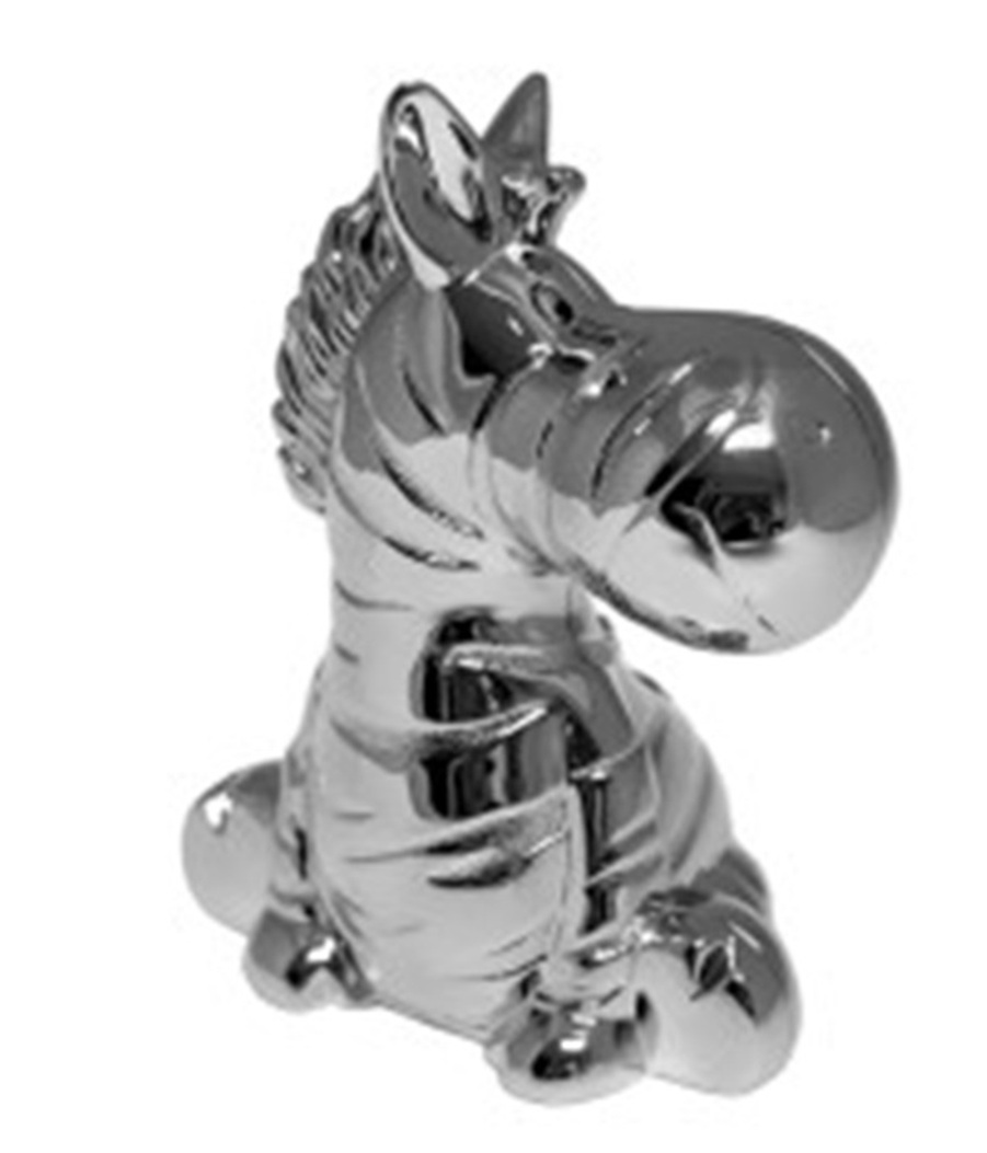 SPAARPOT ZILVER KL ZEBRA