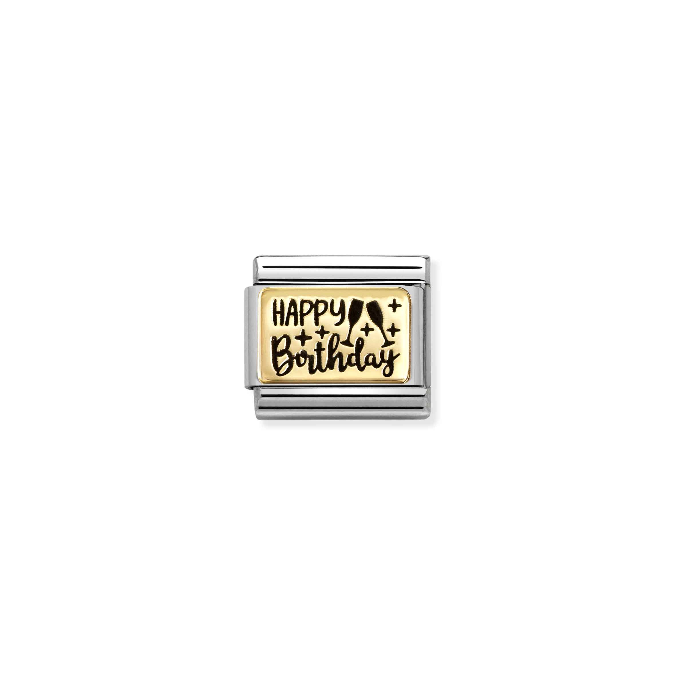 NOMINATION COMPOSABLE CLASSIC PLATES (IC HAPPY BIRTHDAY