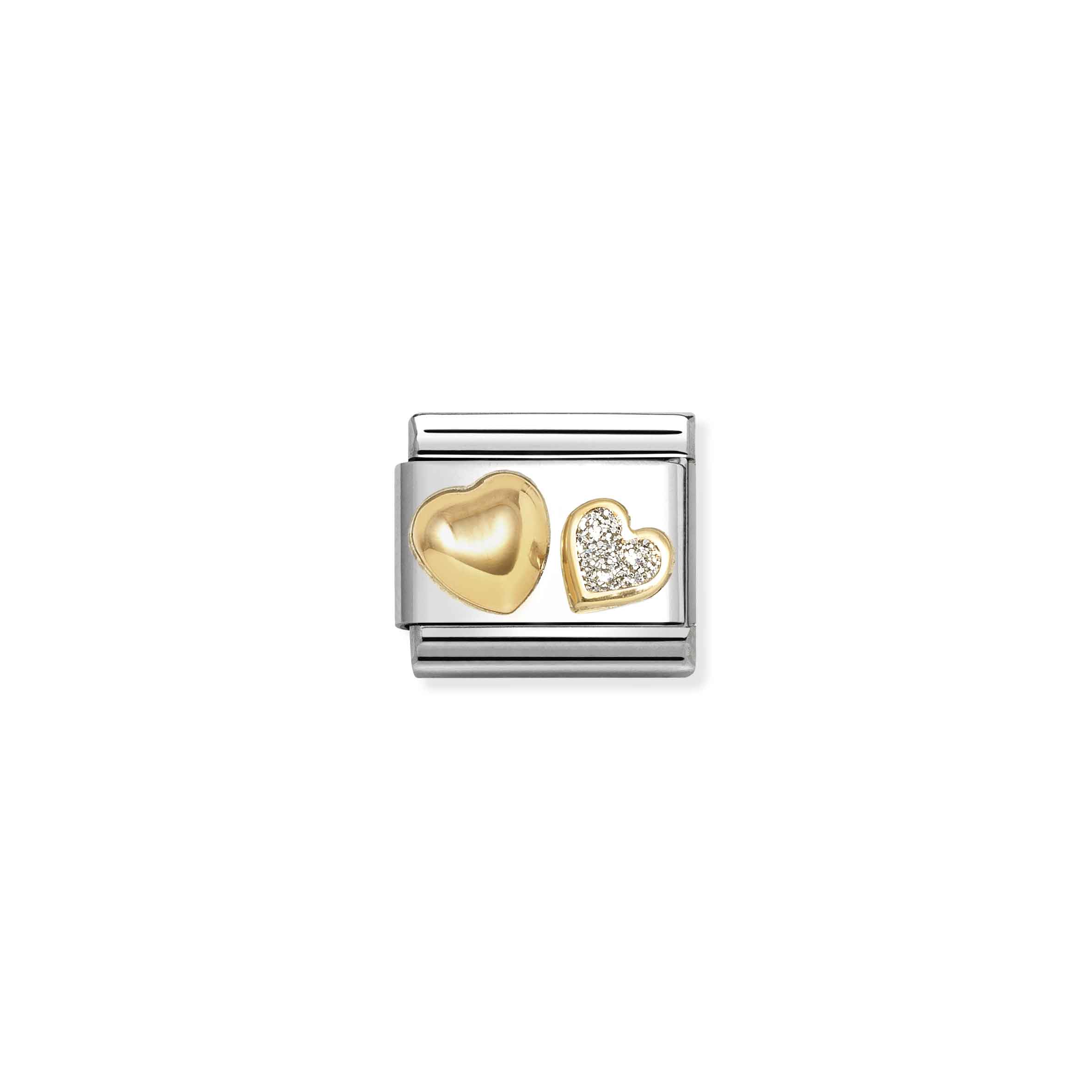 NOMINATION COMPOSABLE CLASSIC GLITTER SYMBOL HEART ROUNDED HEART