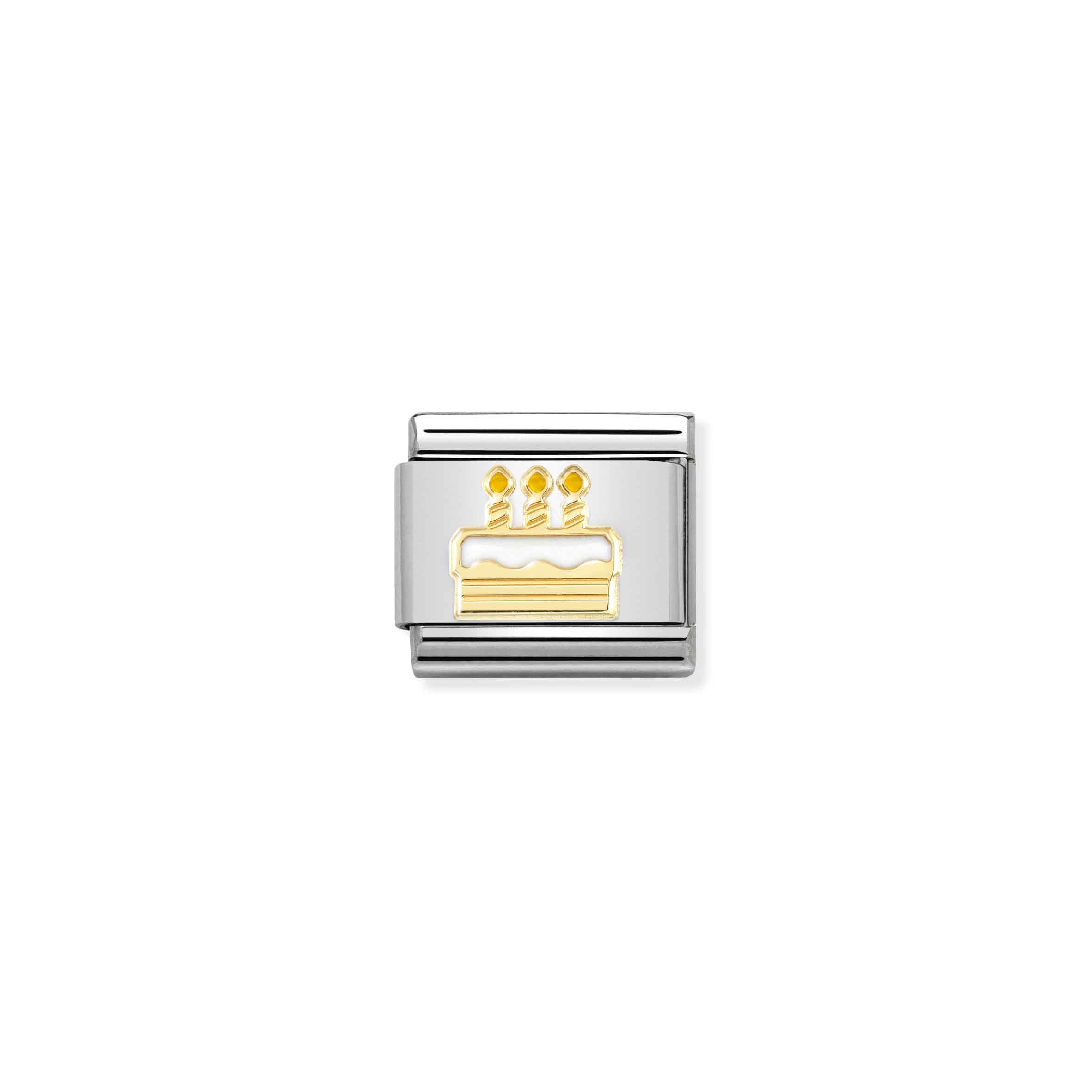 NOMINATION COMPOSABLE CLASSIC SYMBOLS NEW WHITE BIRTHDAY CAKE