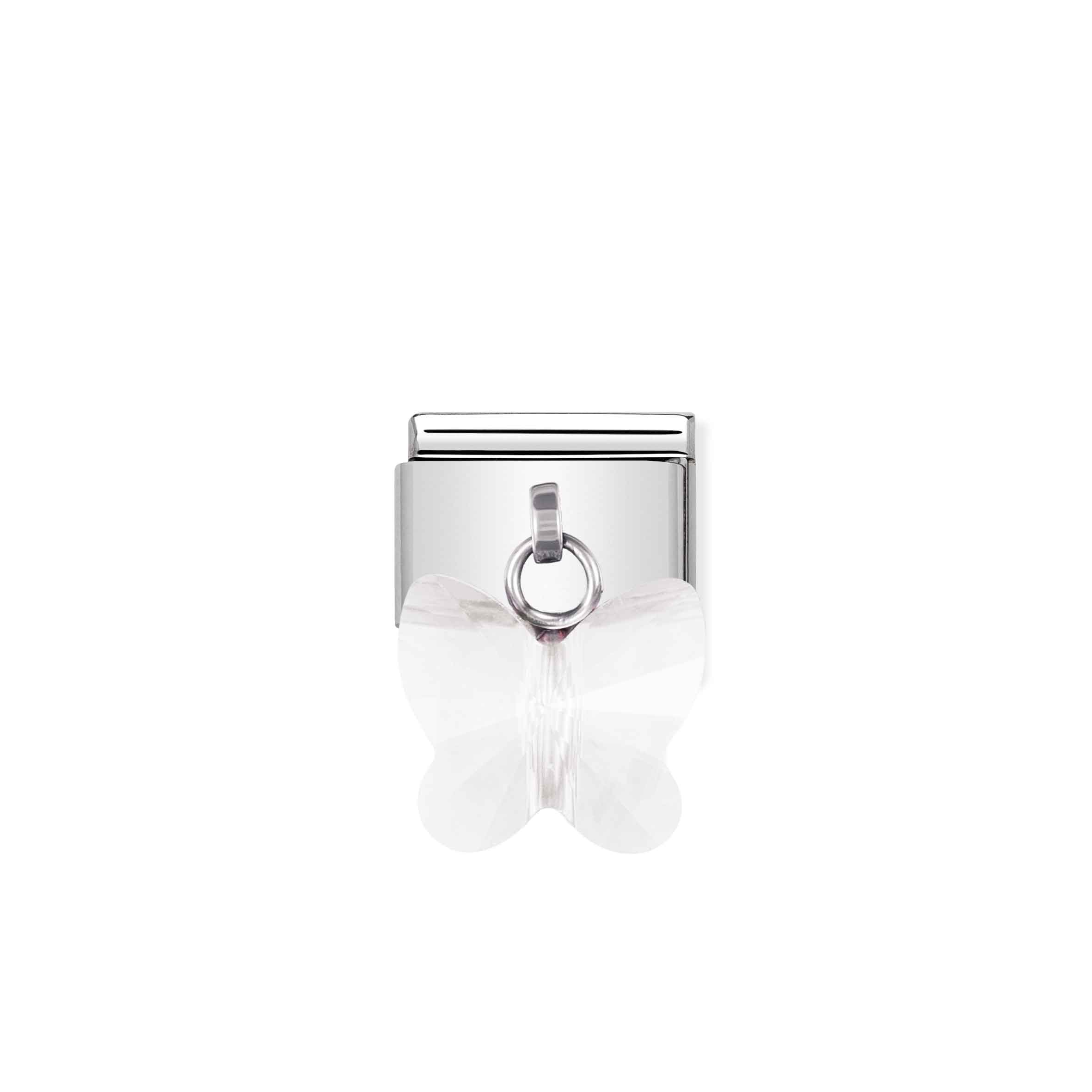 NOMINATION COMPOSABLE CLASSIC LKS CRYSTAL BUTTERFLIES WHITE