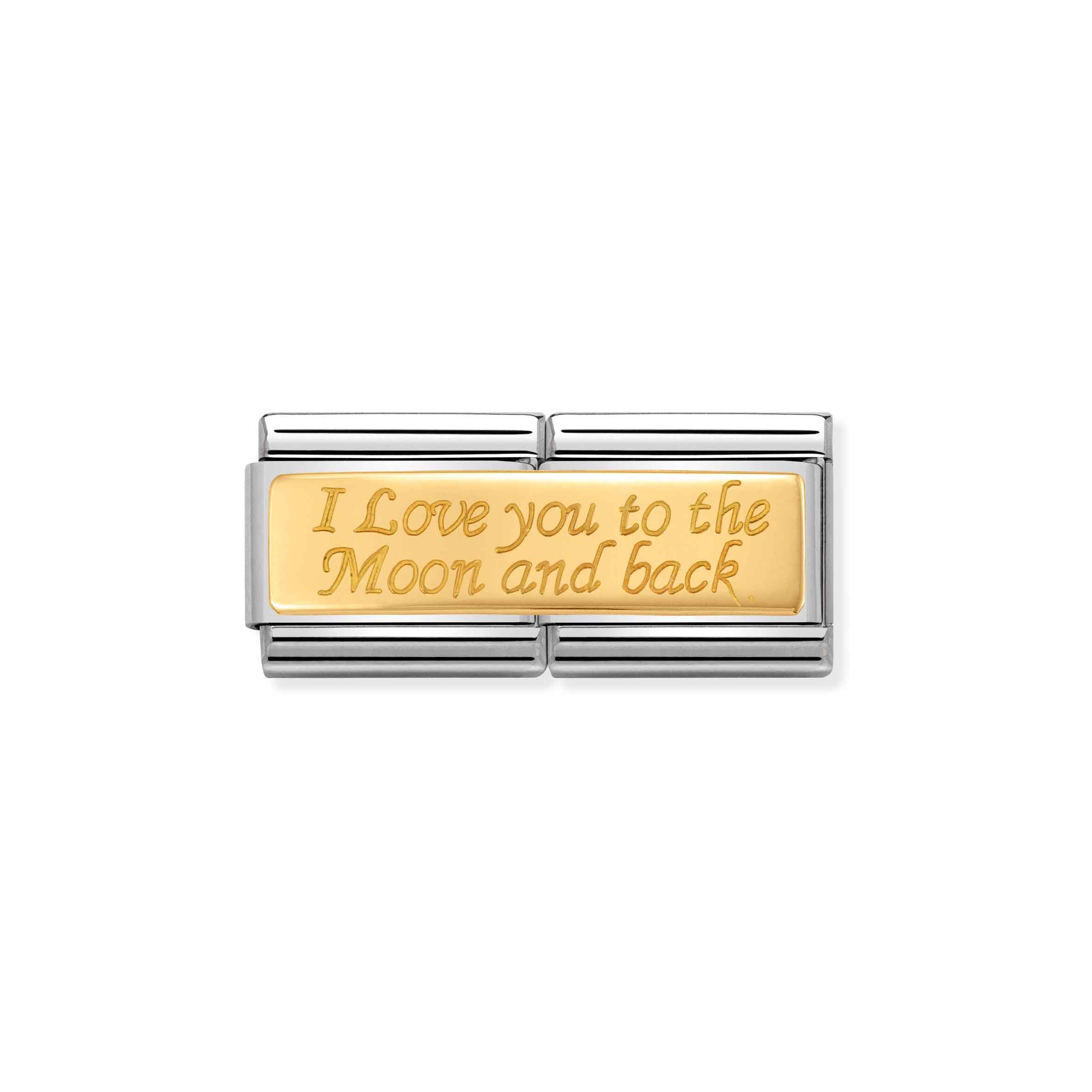 NOMINATION COMPOSABLE CLASSIC DOUBLE ENGRAVED CUSTOM TO THE MOON BACK