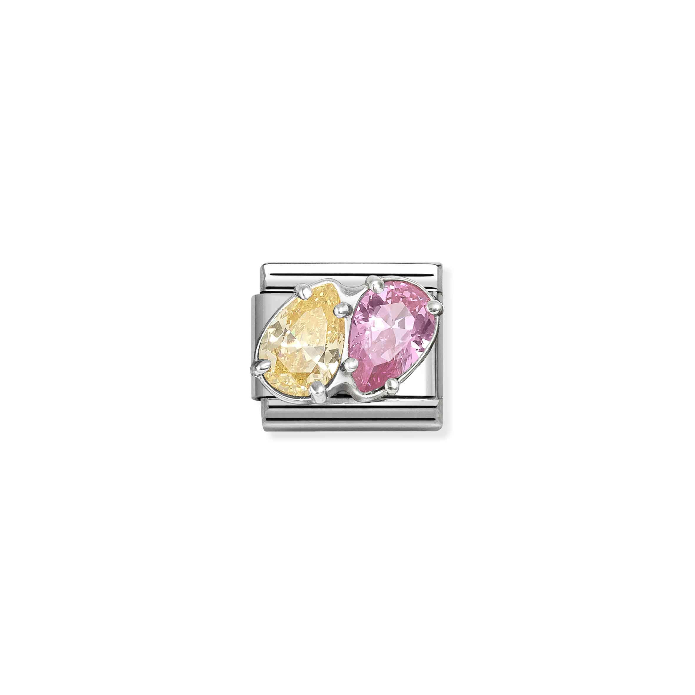 NOMINATION COMPOSABLE CL YELLOW-PINK DOUBLE DROPS