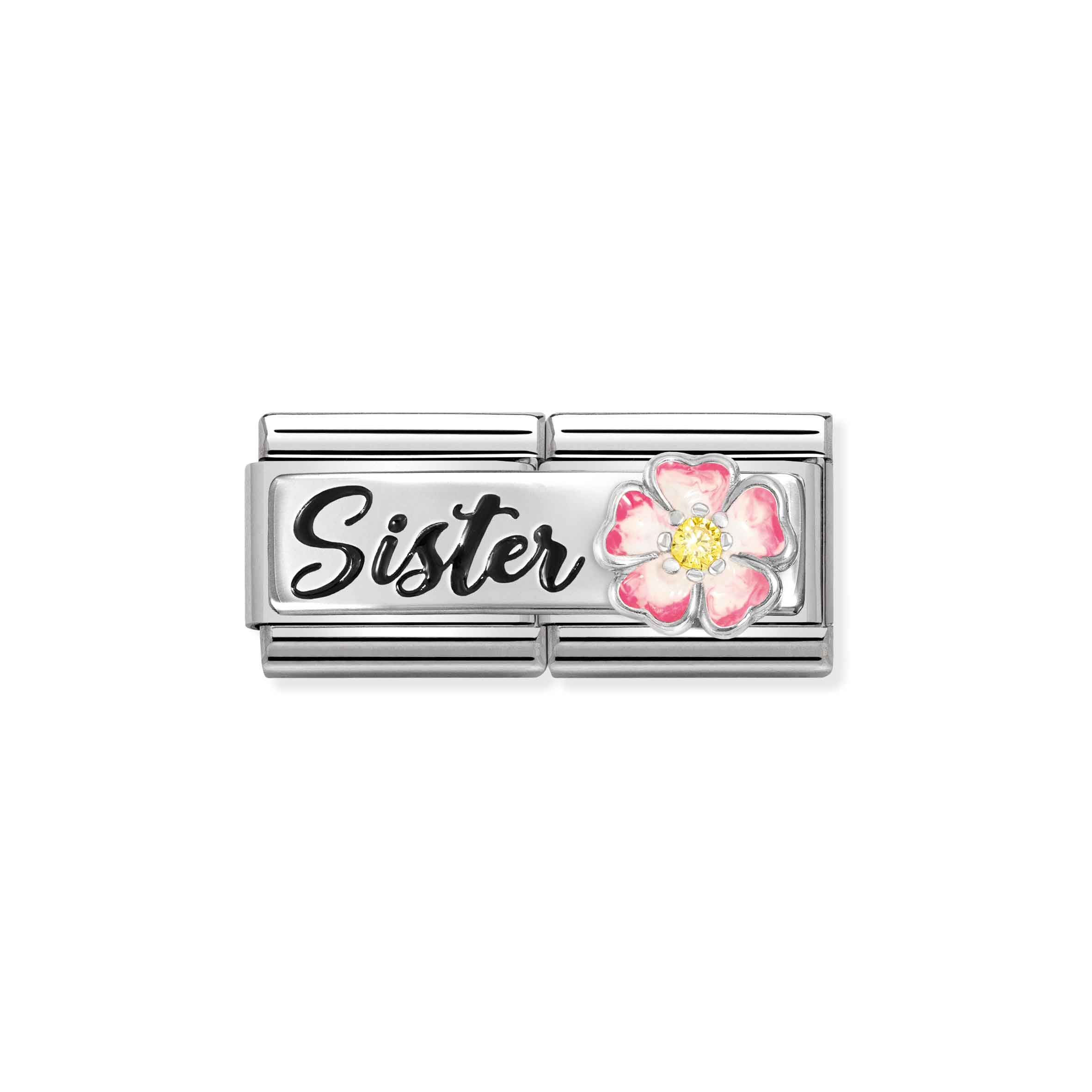 NOMINATION COMPOSABLE DOUBLE CLASSIC DETAILED SISTER FLOWER