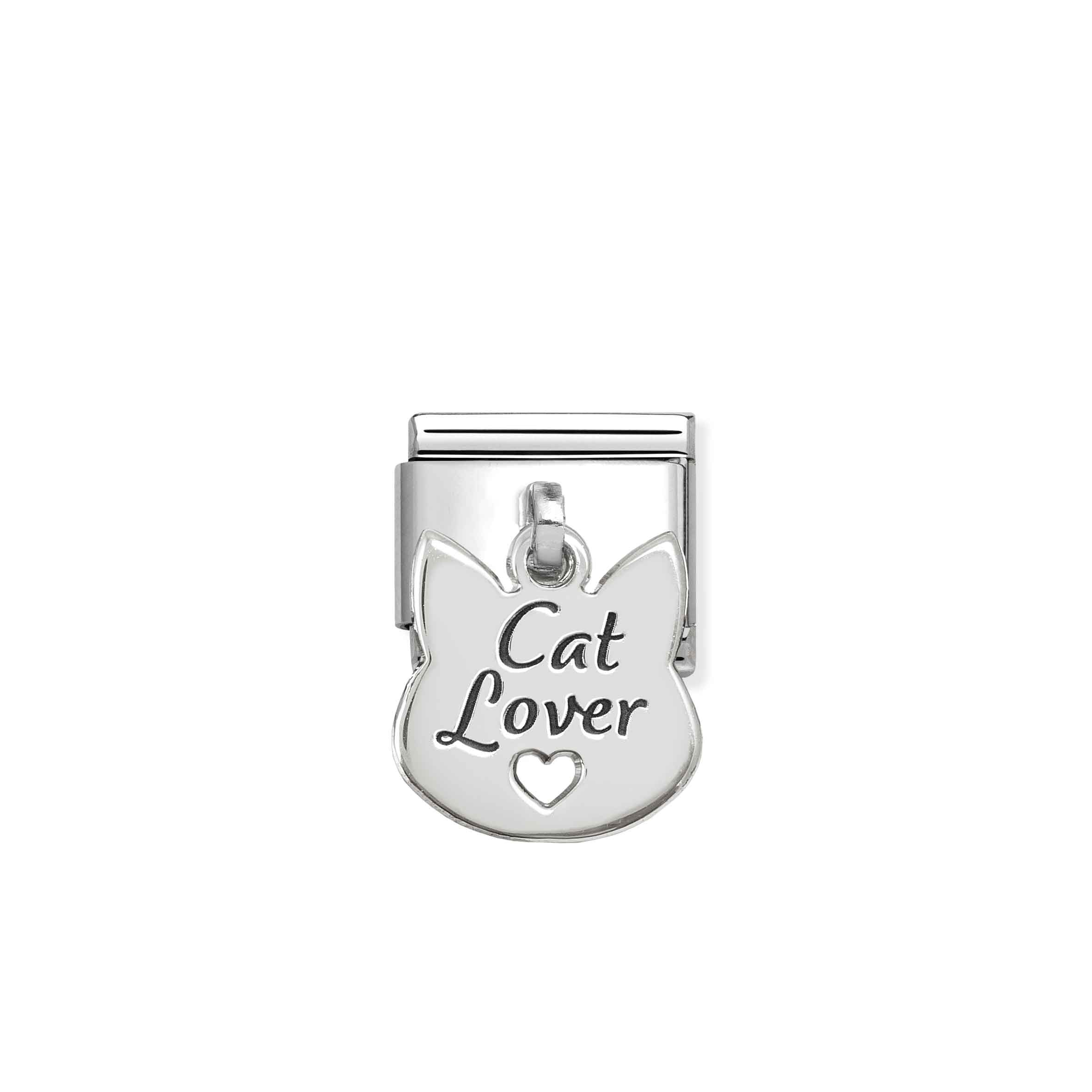 NOMINATION COMPOSABLE CLASSIC ENGRAVED CHARMCAT LOVER FACE