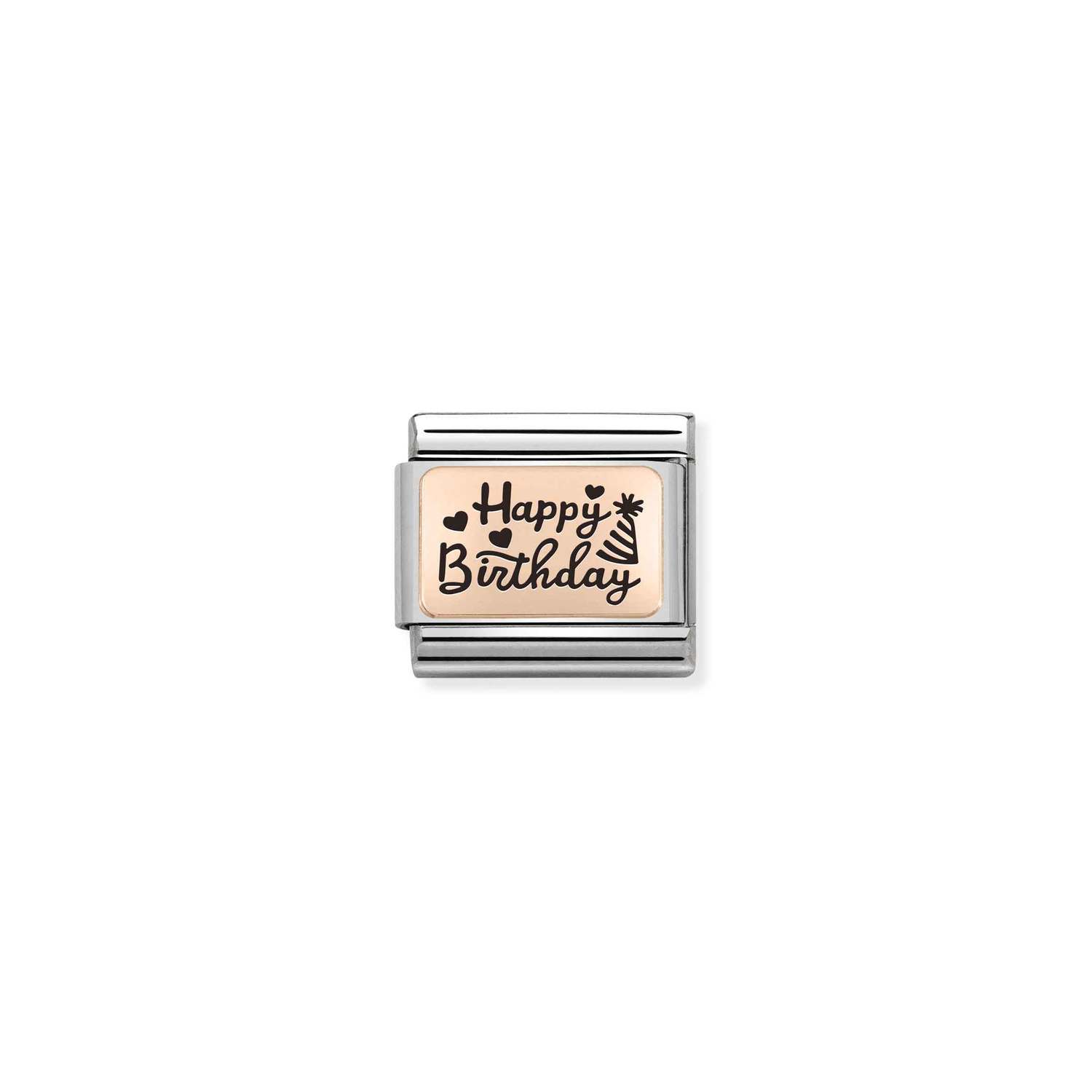 NOMINATION COMPOSABLE CLASSIC PLATEHAPPY BIRTHDAY ITALICS