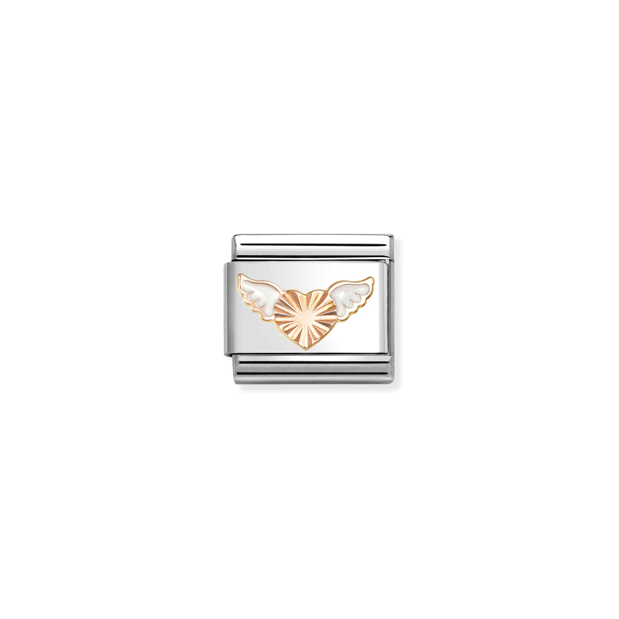 NOMINATION COMPOSABLE CLASSIC SYMBOL WHITE WINGS DIAMOND HEART