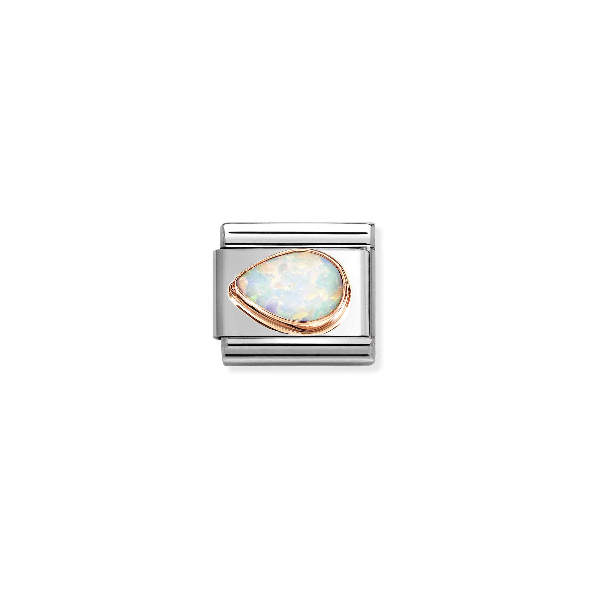 NOMINATION COMPOSABLE CLASSIC DROP LEFT WHITE OPAL