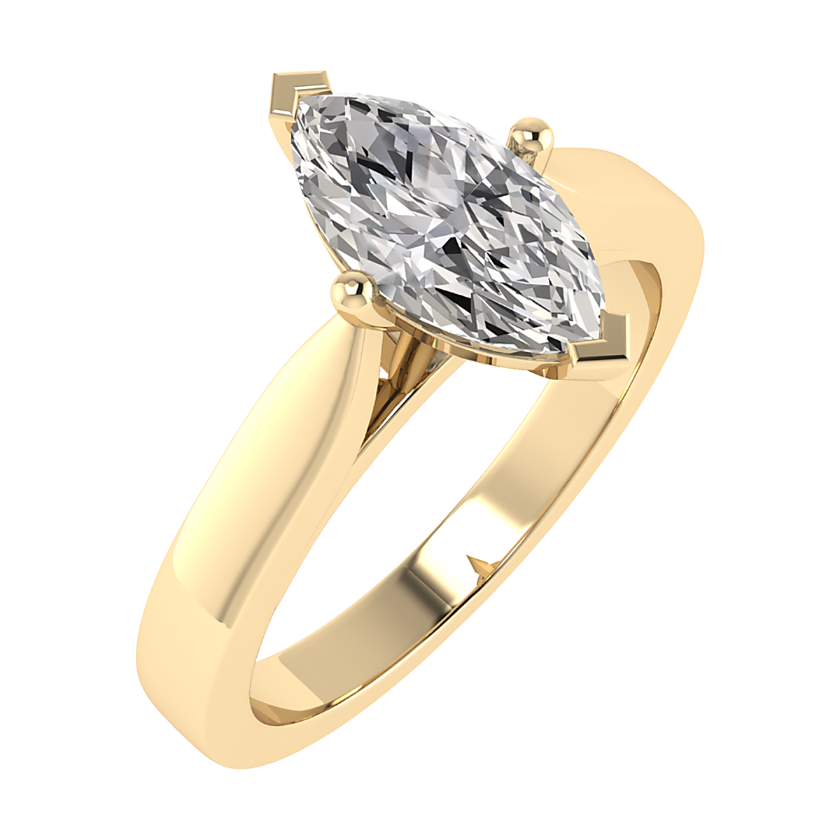 De 14 karaat gouden marquise lab-grown diamant ring, modelnummer FBA11518, is een prachtige verlovingsring. Gemaakt van 14 karaat goud, bevat deze ring een marquise geslepen labdiamant van 0,62 karaat met VVS2 zuiverheid en D-kleur. Perfect voor verlovingen. Draag het als blikvanger op de ringvinger voor een elegante, stralende uitstraling. Ring wordt geleverd met een IGI diamanten certificaat