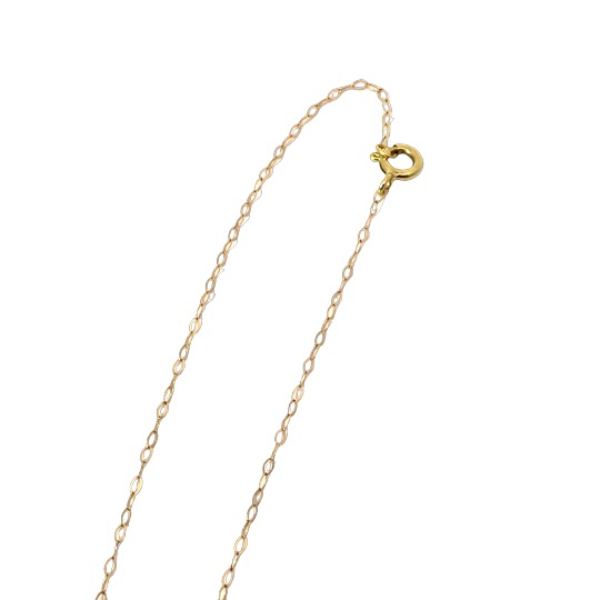 Diese leichte und weite Ankerkette aus 750er Gold, flach und 45 cm lang   Perfekt, um es allein zu tragen oder mit dem  Anh&auml;nger 19991 zu kombinieren, passt es ideal zu fast jedem Outfit. Die Kette l&auml;sst sich m&uuml;helos &uuml;ber den Kopf ziehen und liegt angenehm am Hals an.