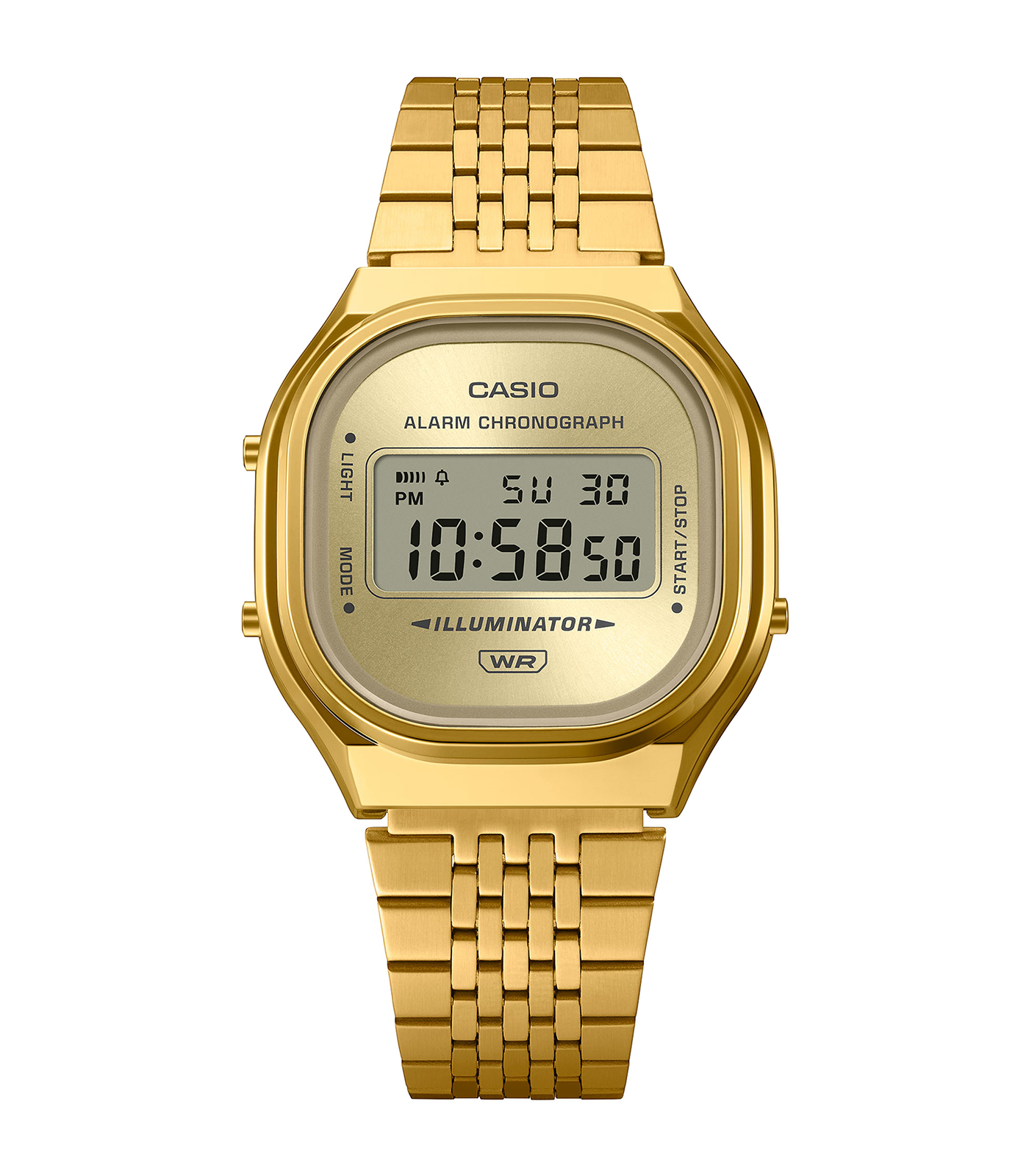 Casio Vintage horloge A140 brengt stille verfijning in de alledaagse stijl met een naadloze combinatie van een retro-ge&iuml;nspireerde kast en een digitaal display, waarbij vintage karakter wordt gecombineerd met een strakke, eigentijdse uitstraling. 