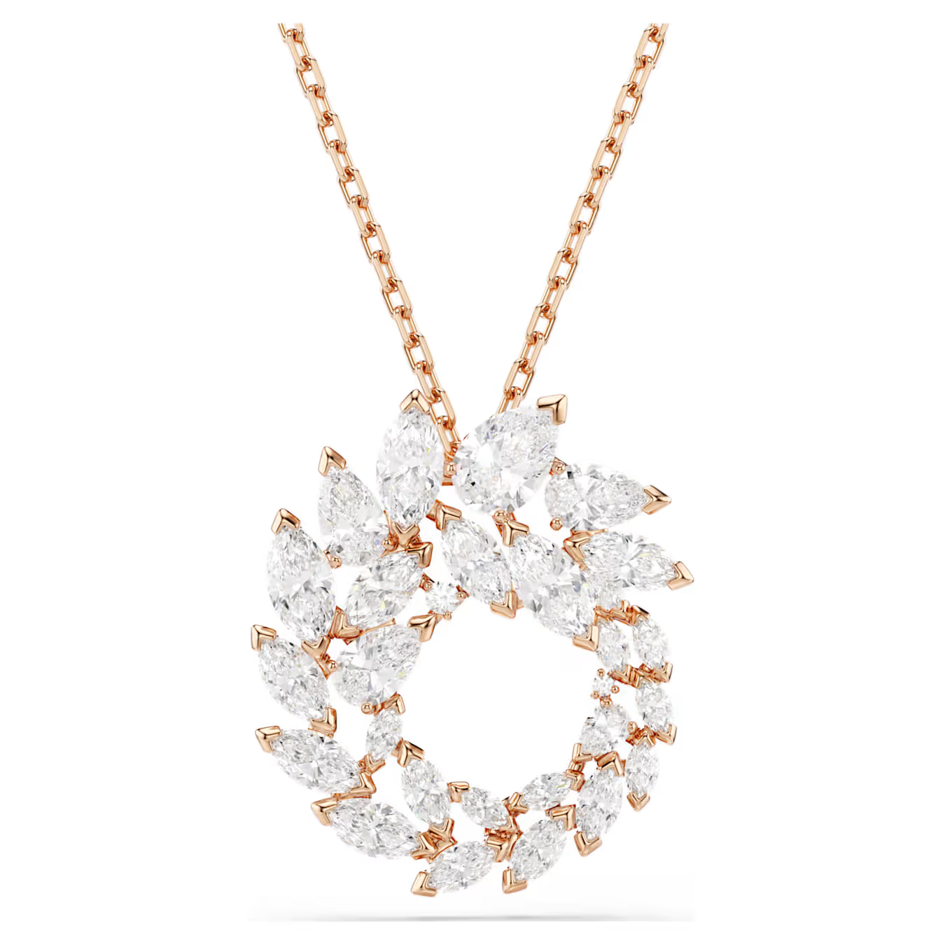 Deze ronde hanger is de definitie van Mesmera-glamour, met een centraal motief dat fijn is ingelegd met heldere Swarovski Zirkonia. Draag hem voor een pure uiting van elegantie en licht. De oogverblindende sieraden van Mesmera combineren klassieke silhouetten met een fascinerende verfijning, wat zorgt voor unieke, persoonlijke looks die altijd een statement maken.

Artikelnr.: 5764188
Collectie:  Mesmera
Lengte (minimum - maximum): 38 - 45 cm
Formaat motief: 2.4 x 2.1 cm
Materiaal:  Cubic zirconia, 18k ros&eacute;gouden afwerking
Kleur:  Wit
Type sluiting:  Karabijn