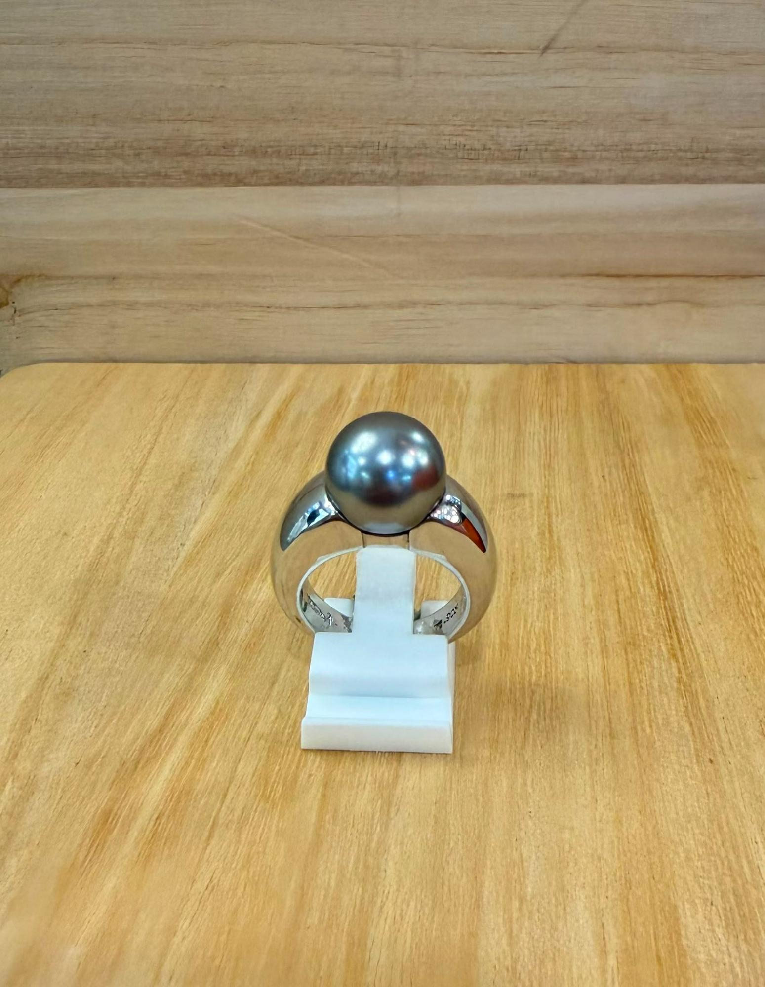Ti Sento ring, grijze parel