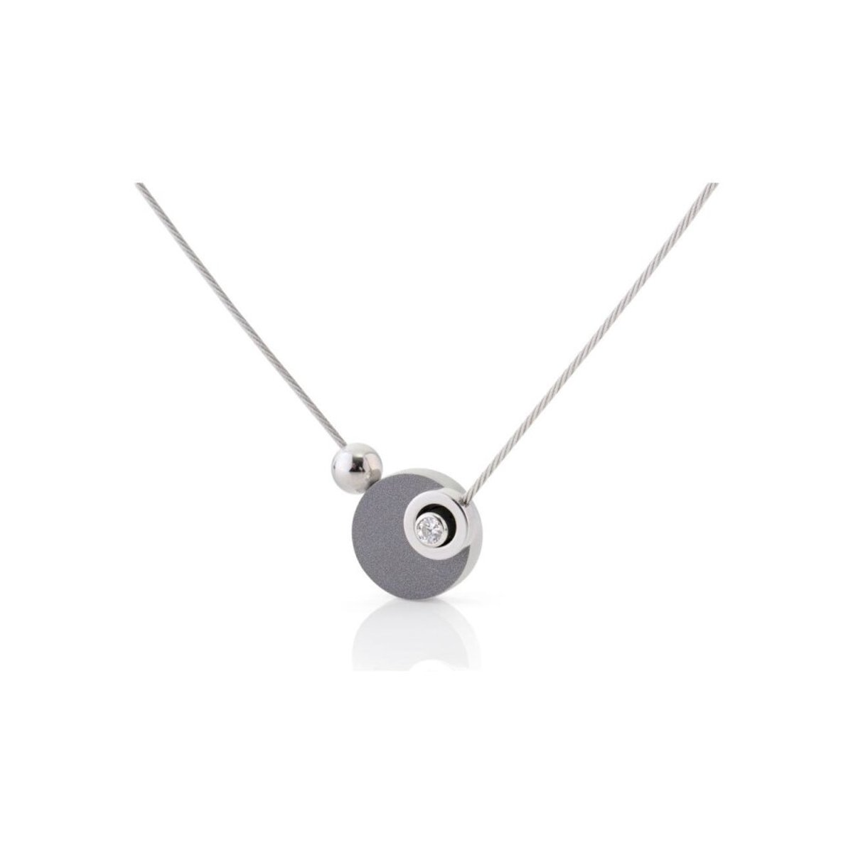 Collier necklace gold grey 45cm