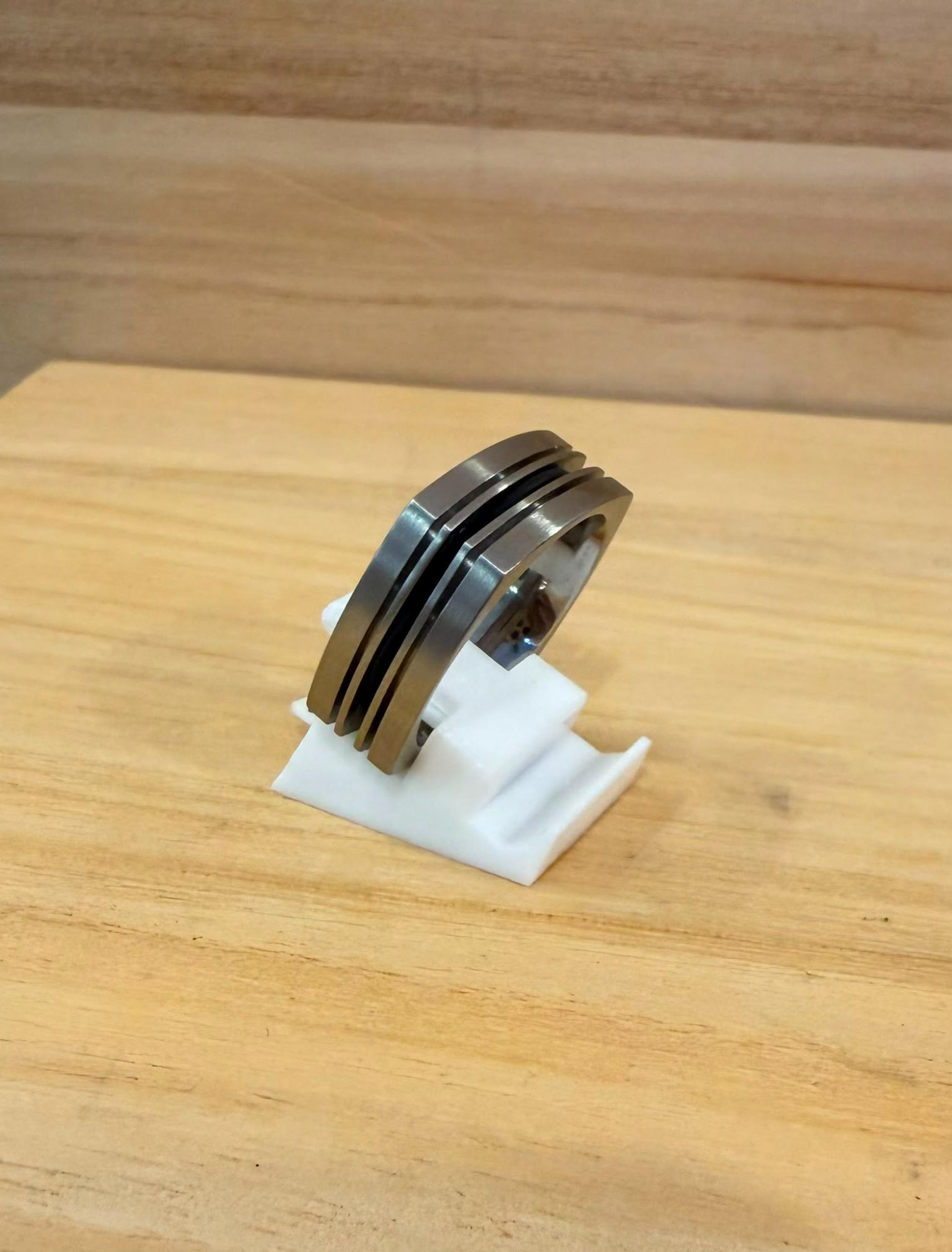 Stalen ring, vierkant,rubber
