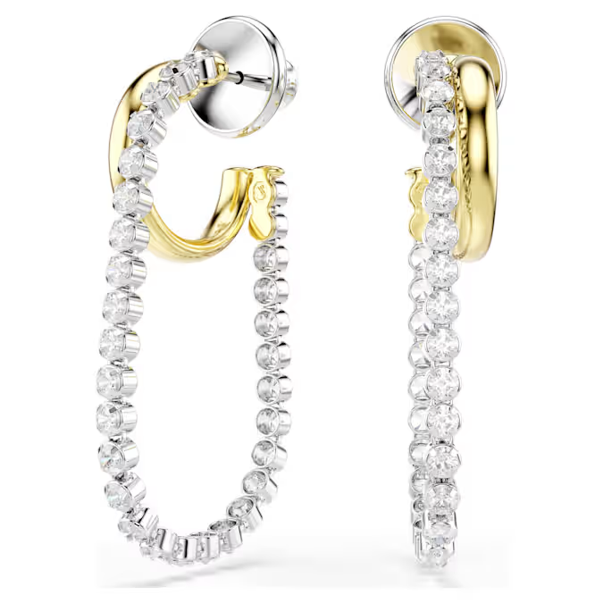 Deze Hyperbola-oorbellen zijn een beeldschone combinatie van vorm en schittering. Elk stuk is gemaakt van verschillende metalen en Swarovski Zirkonia en combineert een oorring met een hangende cupchain voor een vloeiende stijl. Hyperbola-sieraden staan voor moderniteit en vrijheid, waarbij zorgvuldig geplaatste kristallen en minimalistische silhouetten samenkomen om de allerbeste savoir-faire van Swarovski te tonen.

Artikelnr.: 5749366
Collectie:  Hyperbola
Formaat: 3.3 x 5.5 x 1.5 cm
Materiaal:  Cubic zirconia, Gemengde metalen afwerking
Kleur:  Wit
Gewicht (individueel product):  2.4 g