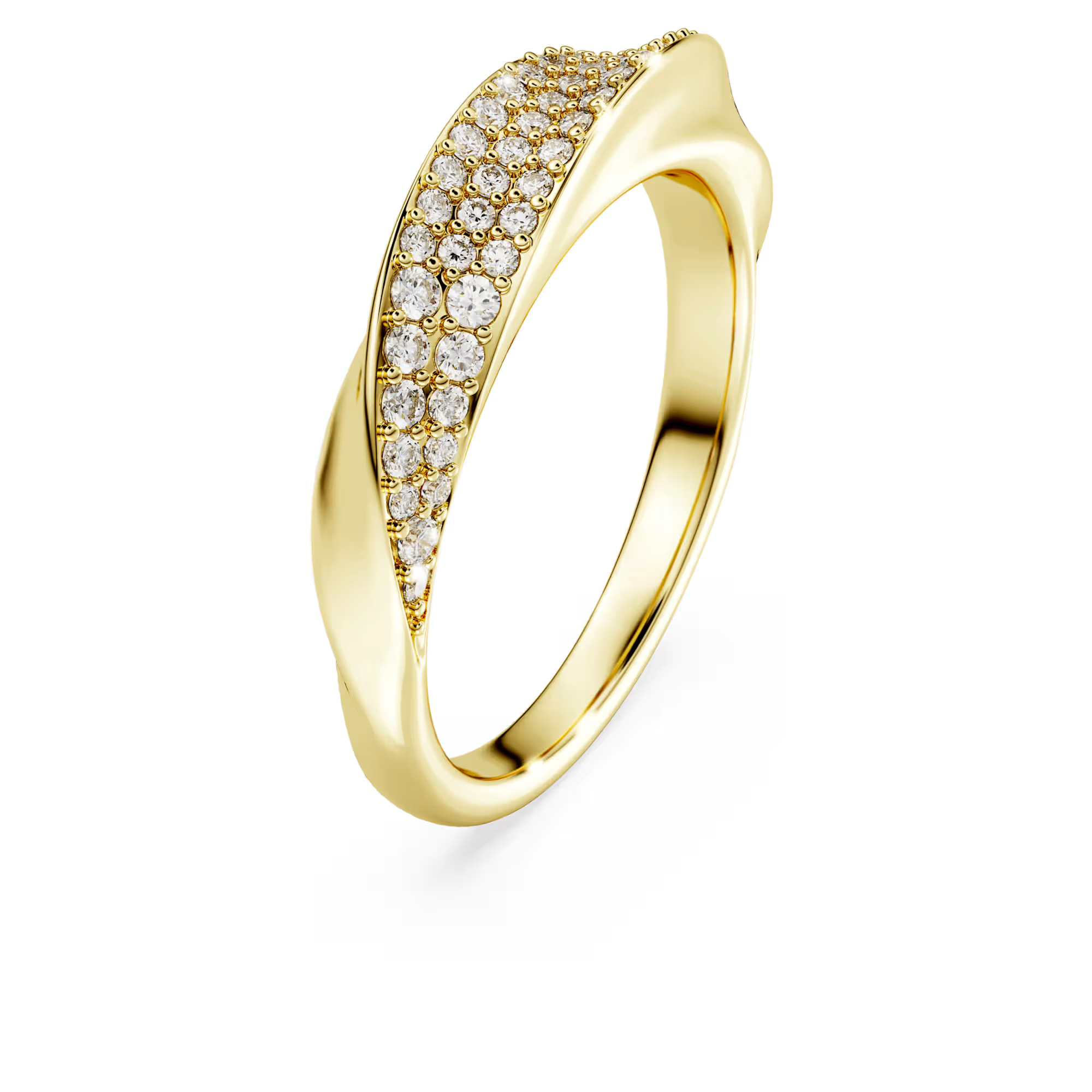 Deze Swarovski-ring is het toppunt van de nonchalante klasse van de Classica-lijn. Het ontwerp is minimalistisch maar heeft een eigentijds randje door een unieke golvende vorm met stralend pav&eacute; te combineren. Swarovski Classica geeft een nieuwe draai aan alledaagse elegantie. Deze collectie is ge&iuml;nspireerd op de Aronskelk en combineert vloeiende vormen met een strakke geometrie, allemaal ge&iuml;njecteerd met het licht van Swarovski Zirkonia.

Artikelnr.: 5746020
Collectie:  Classica
Materiaal:  Sterling zilver, 18k gouden afwerking, Cubic zirconia
Kleur:  Wit
