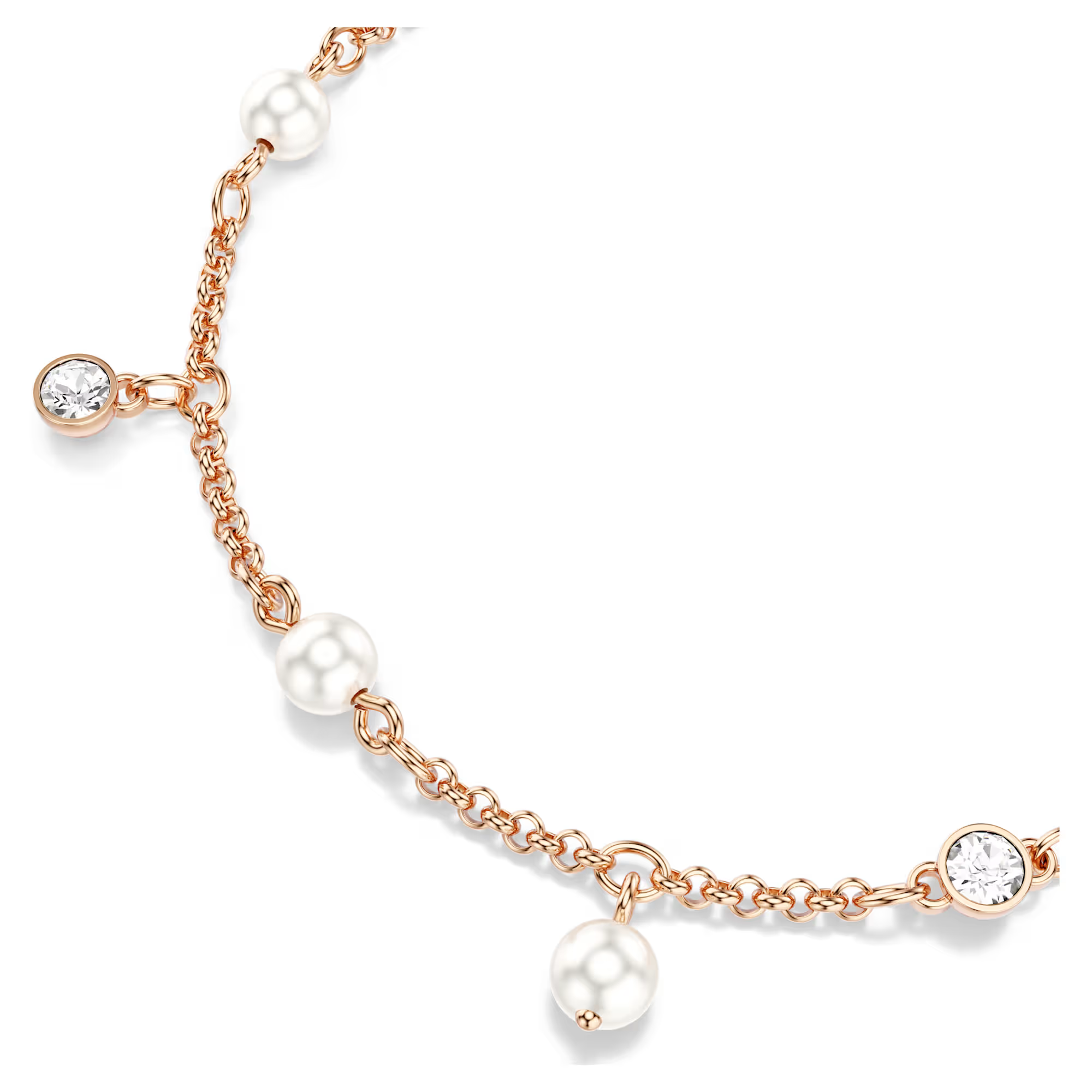Deze heldere en delicate armband is prachtig vervaardigd met een mix van Swarovski Crystal Pearls en precisiegeslepen kristallen en is de ultieme finishing touch voor momenten waarop je voor een elegante en pure look gaat. Imber-sieraden vallen in elkaar als een regenbui van verschillende metalen, rijke texturen en kristallen. Een combinatie die een zacht vleugje licht toevoegt aan alles wat je draagt.

Artikelnr.: 5754243
Collectie:  Imber
Lengte: 15.5 cm
Formaat motief: 0.7 x 0.4 cm
Materiaal:  Kristallen, Crystal pearl, 18k ros&eacute;gouden afwerking
Kleur:  Wit
Type sluiting:  Karabijn