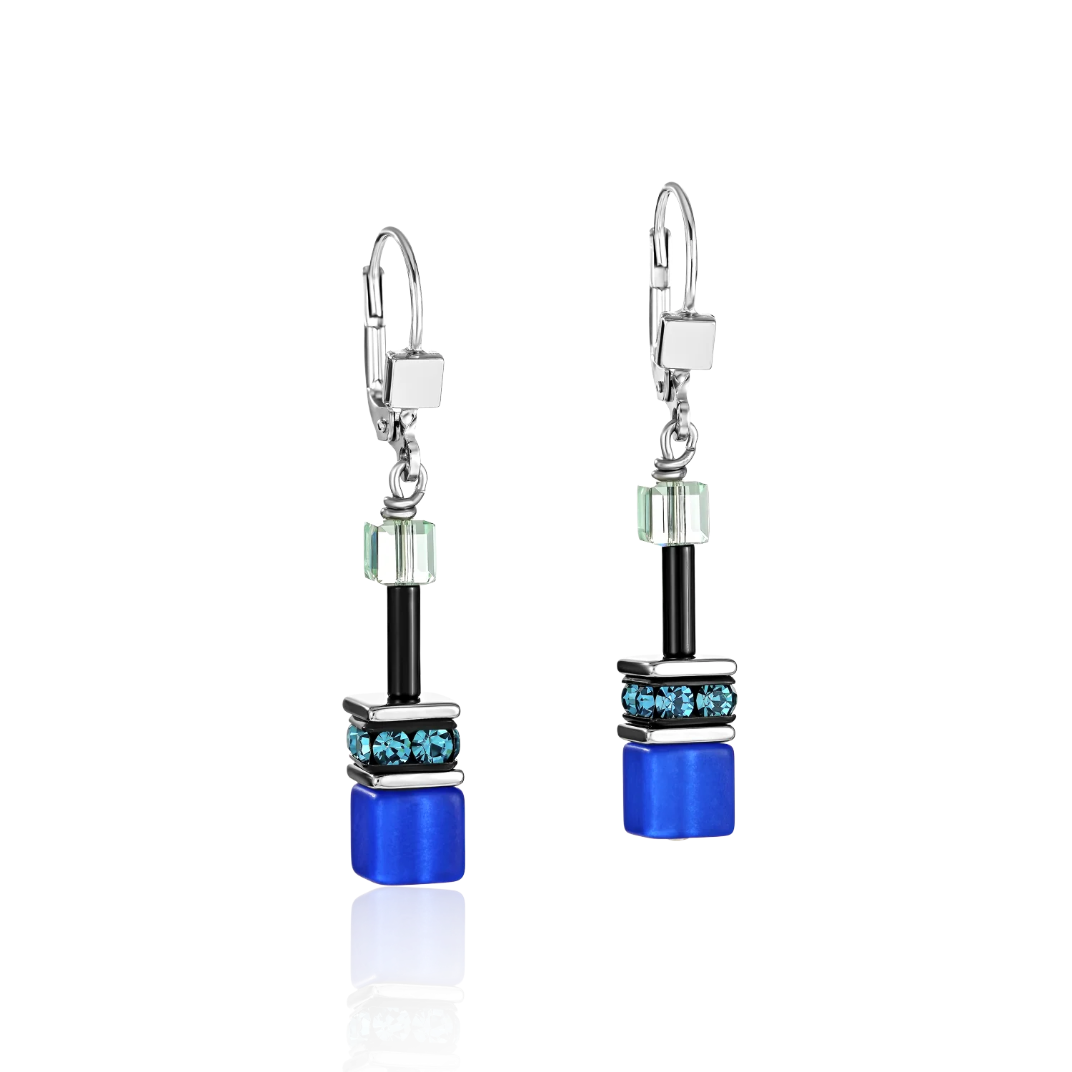 Coeur de Lion blue -green  oorhangers 2838/20-0705