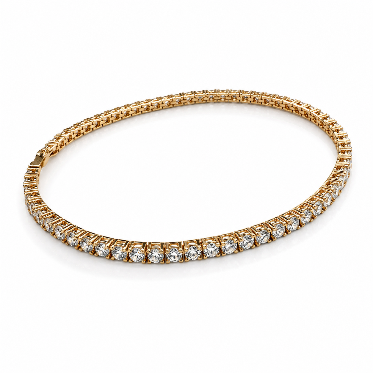 Gouden tennisarmband zirkonia 19 cm 14 karaat | T17-B-SB-23-2,50MM-CZ